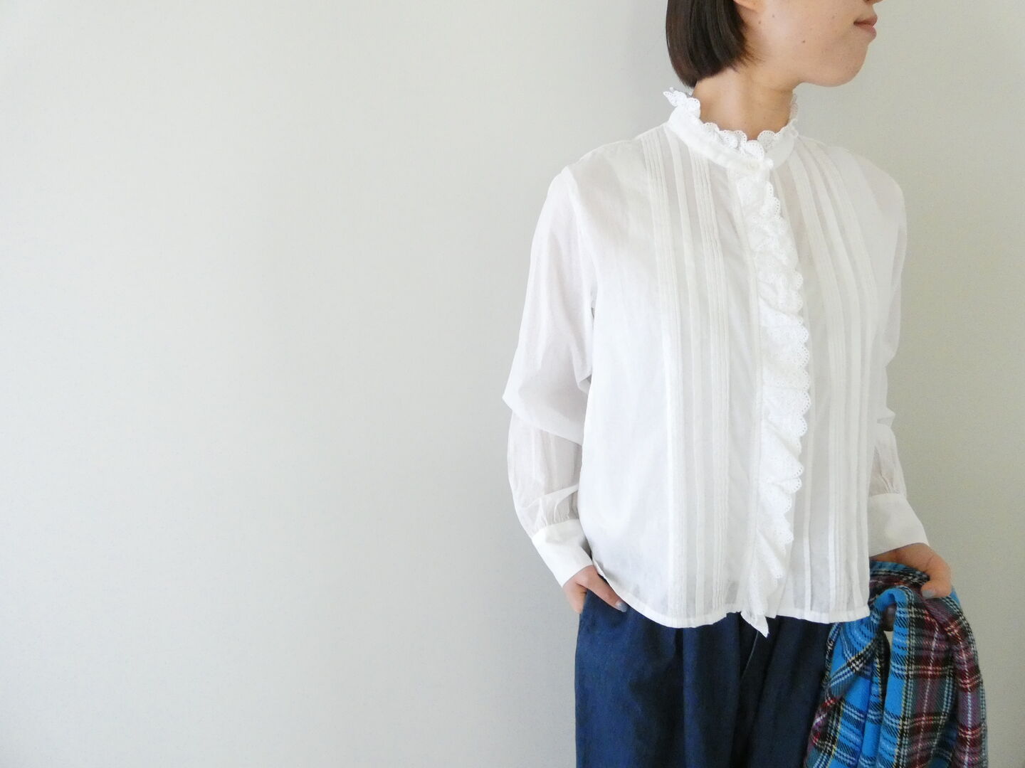 MidiUmi(ミディウミ) ピンタックレースシャツの商品画像4
