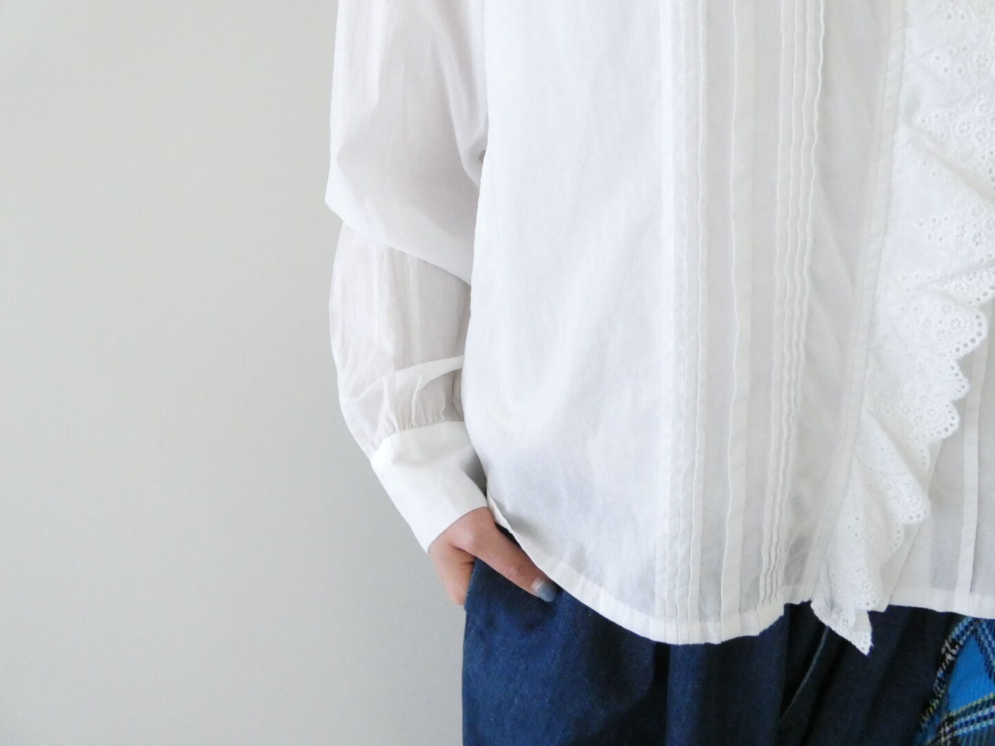 MidiUmi(ミディウミ) ピンタックレースシャツの商品画像6