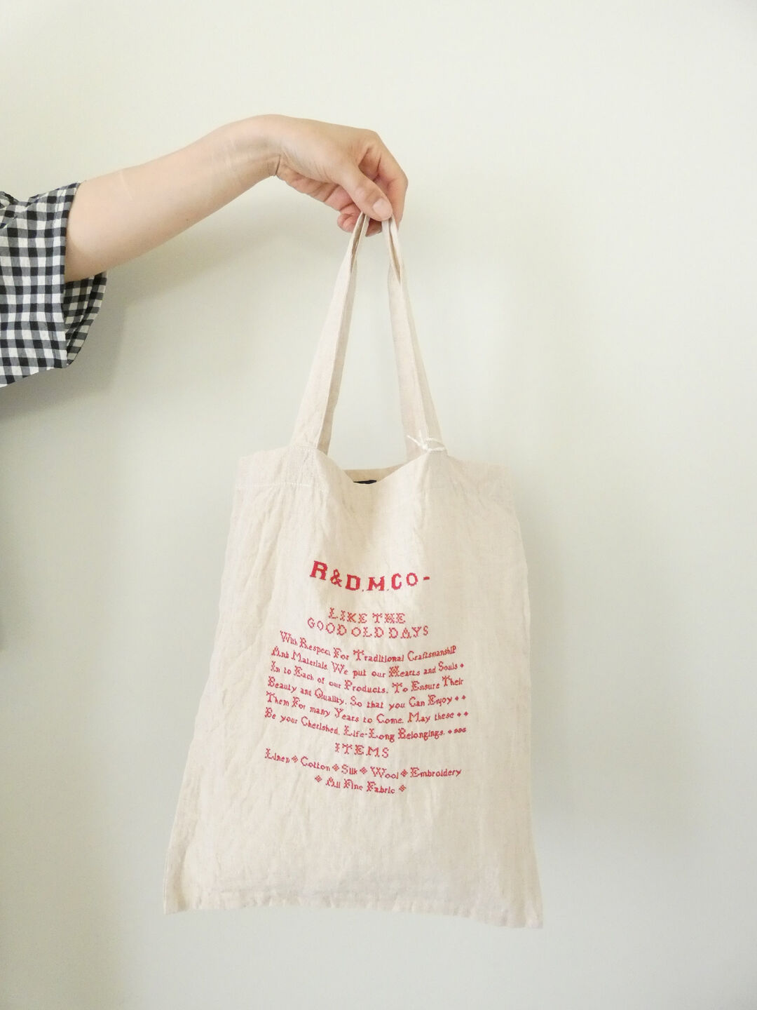 R＆D.M.Co-(オールドマンズテーラー) GOOD OLD DAYS CROSS STITCH BAGの商品画像6