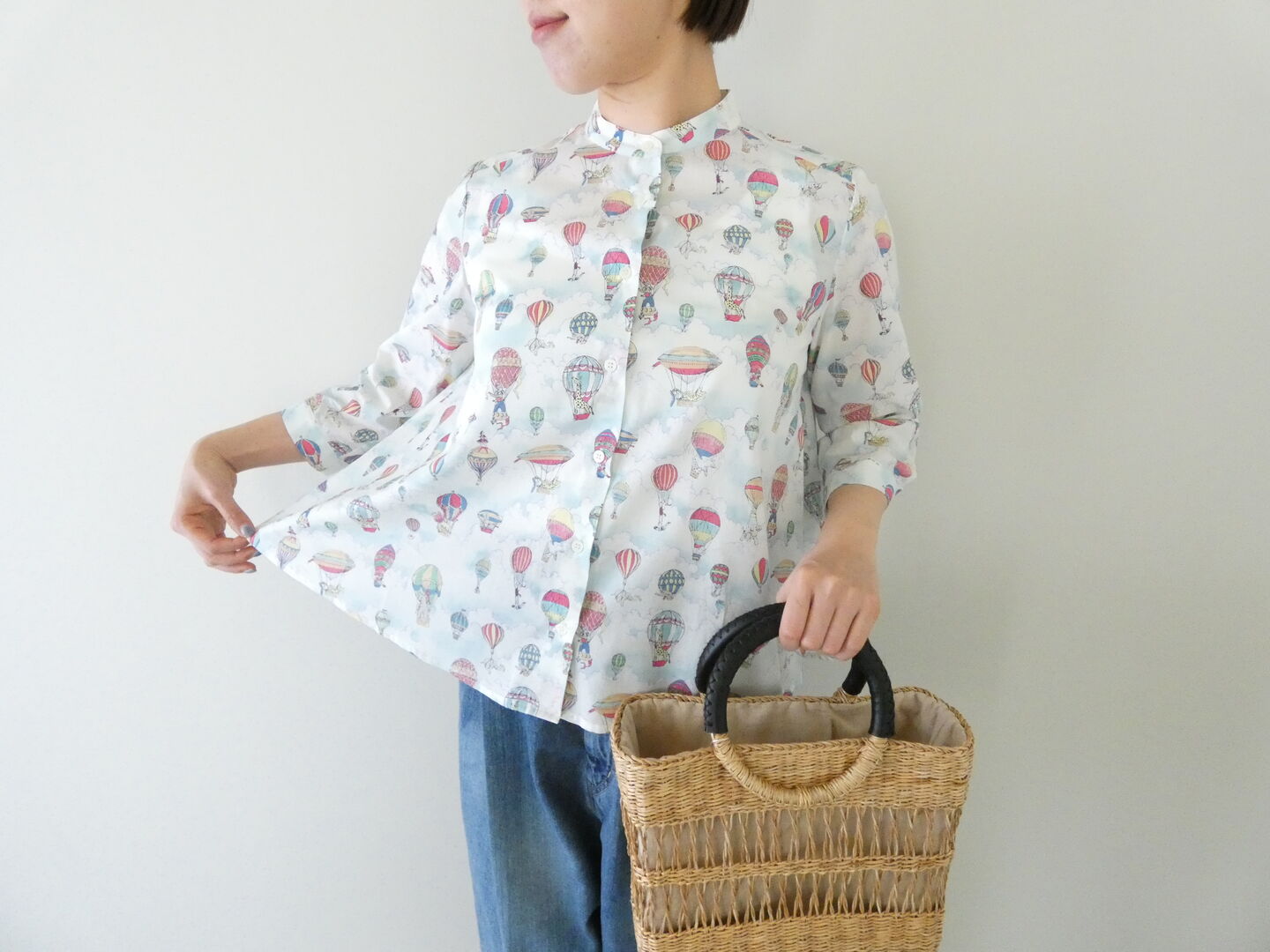 PK 気球に乗ったゾウのブラウスの商品画像1