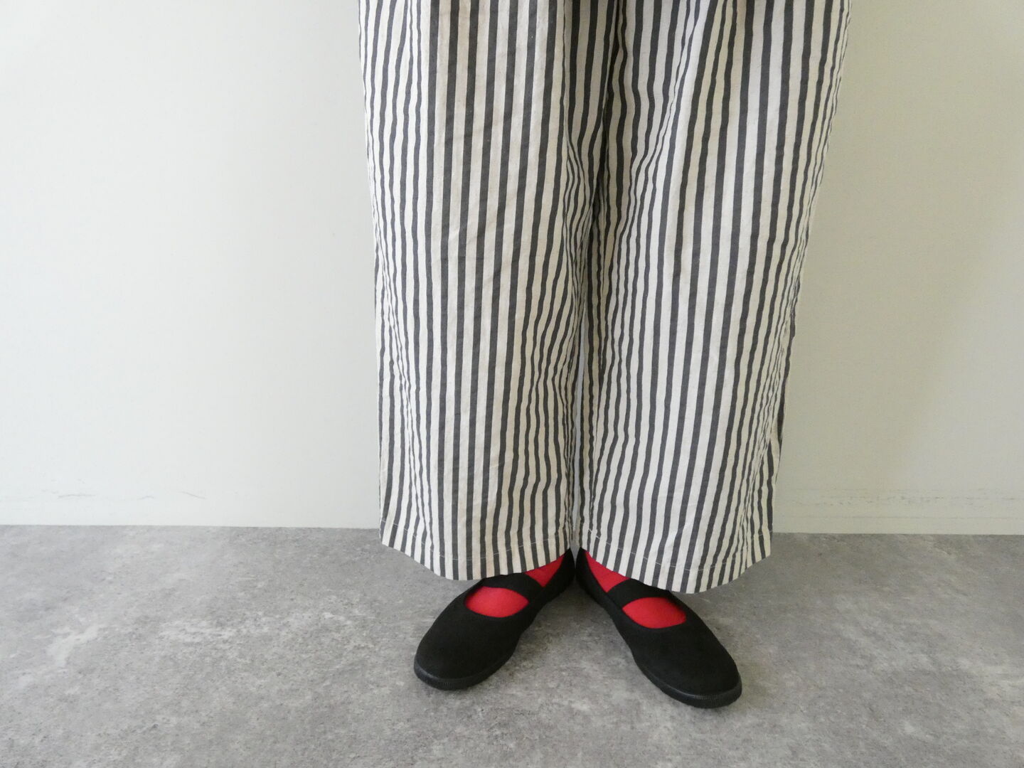 prit(プリット) 20/1コットンリネンストライププリントタックイージーパンツの商品画像4