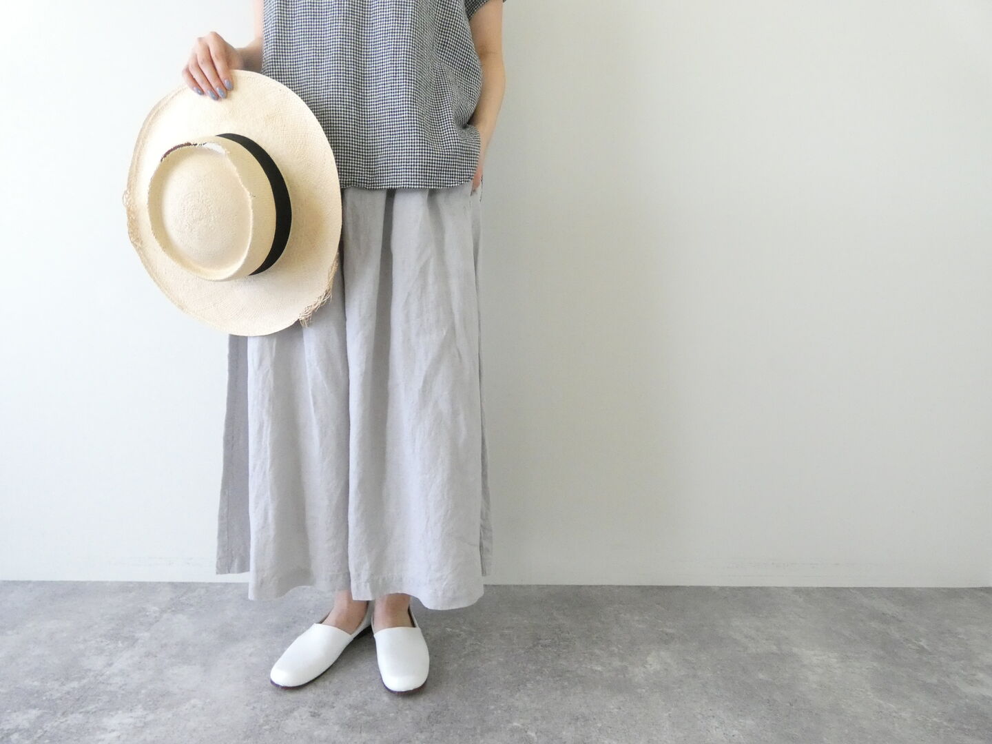 prit(プリット) 40/1フレンチリネンペンギンパンツの商品画像2