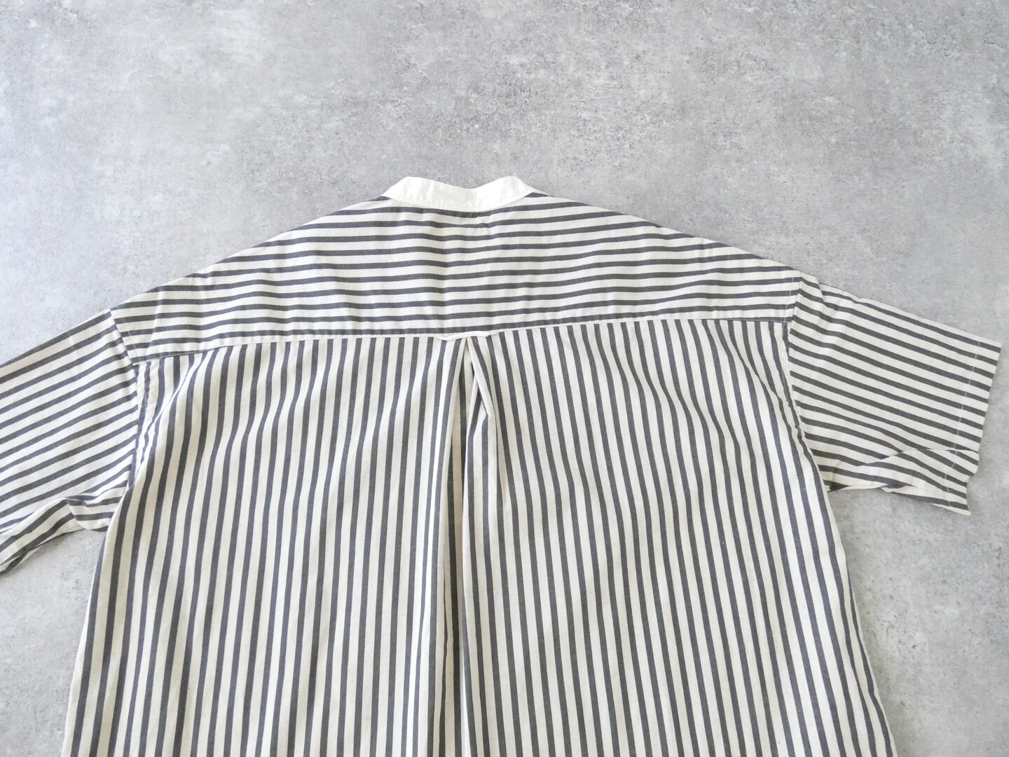 prit(プリット) 20/1コットンリネンストライププリント5分袖スタンドカラークレリックシャツの商品画像26
