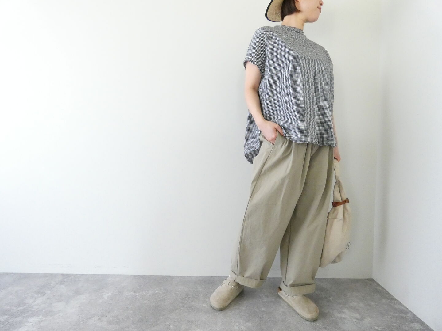 prit(プリット) 綿麻平織スリーブレスラウンドヘムプルオーバーの商品画像2