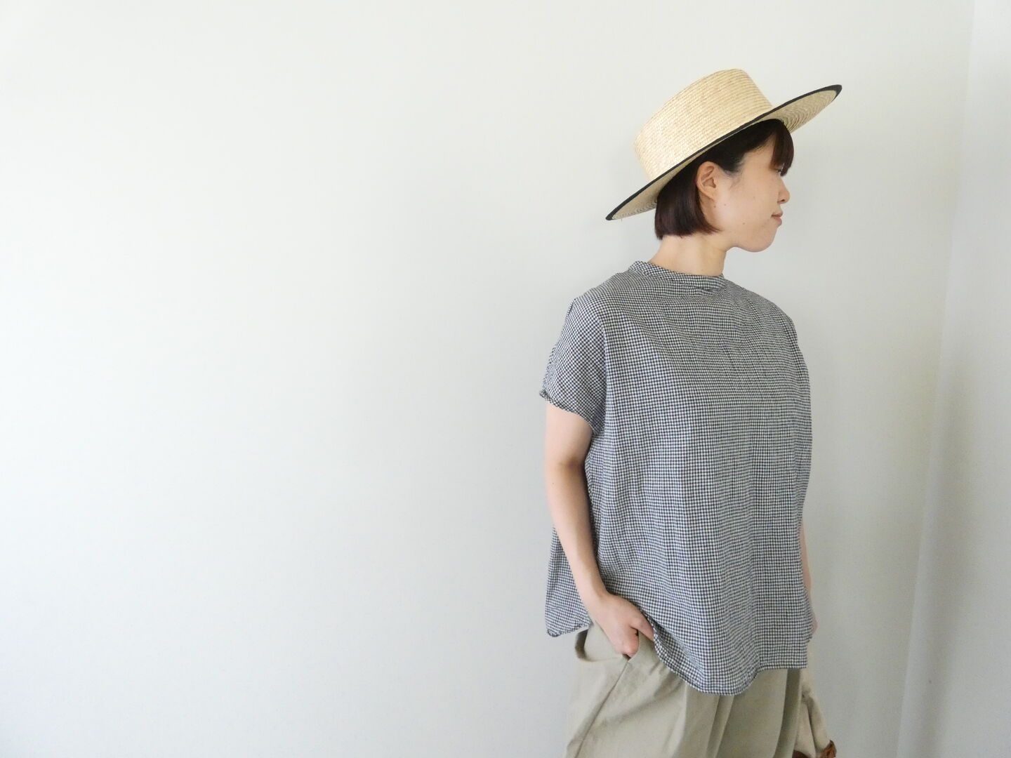 prit(プリット) 綿麻平織スリーブレスラウンドヘムプルオーバーの商品画像8