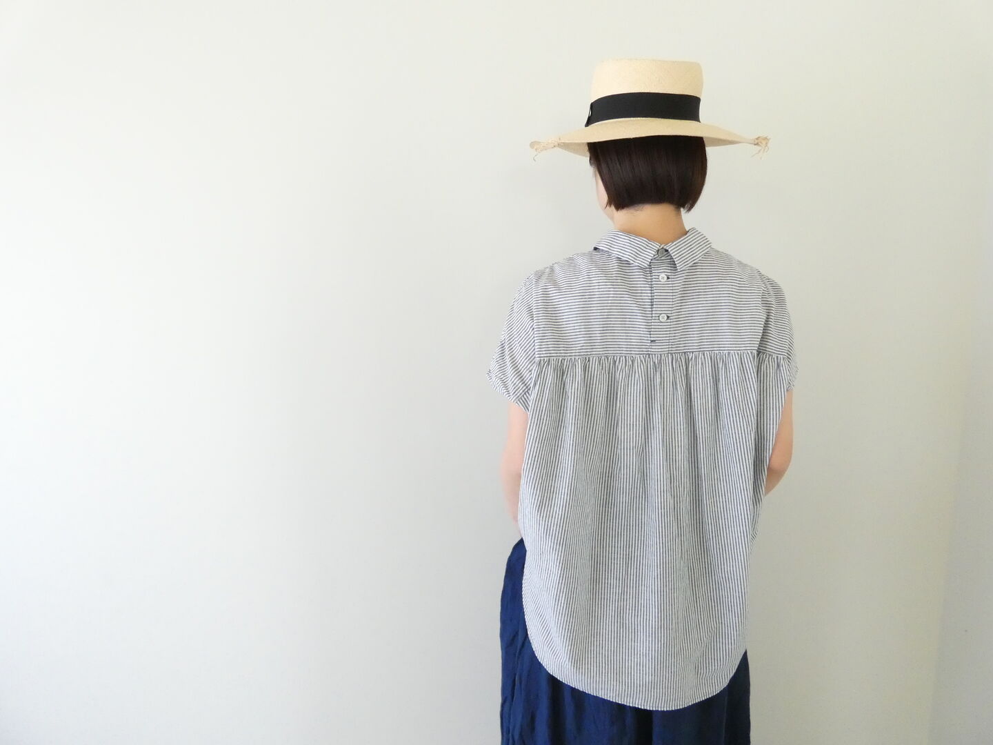 prit(プリット) 綿麻ポプリンスリーブレス衿付きプルオーバーの商品画像12