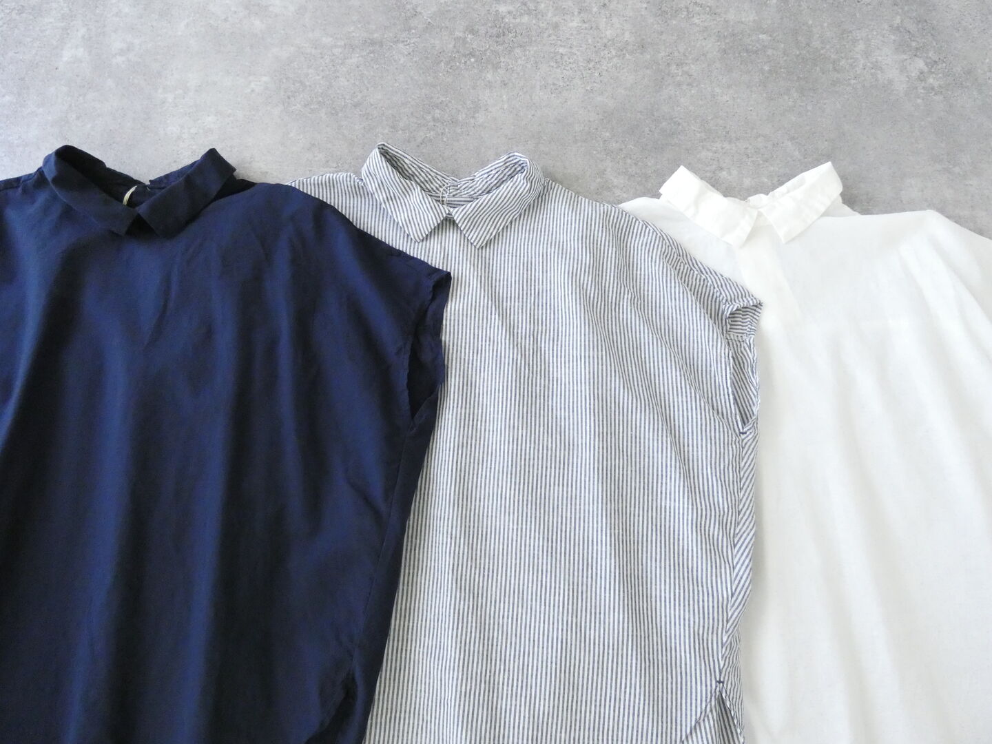 prit(プリット) 綿麻ポプリンスリーブレス衿付きプルオーバーの商品画像16