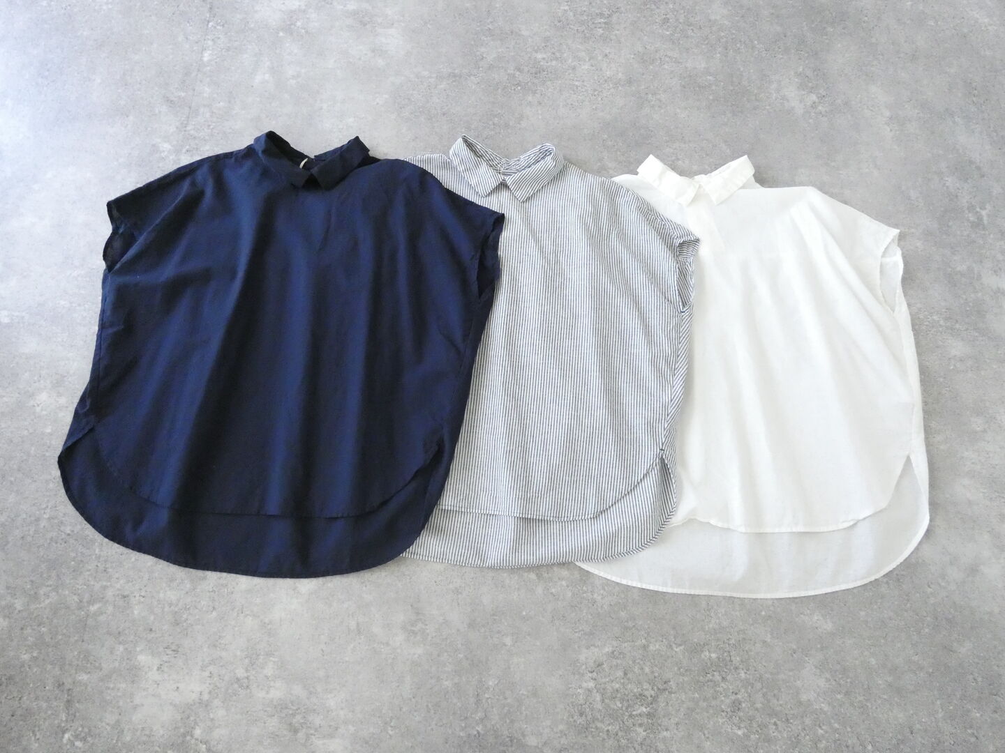 prit(プリット) 綿麻ポプリンスリーブレス衿付きプルオーバーの商品画像3