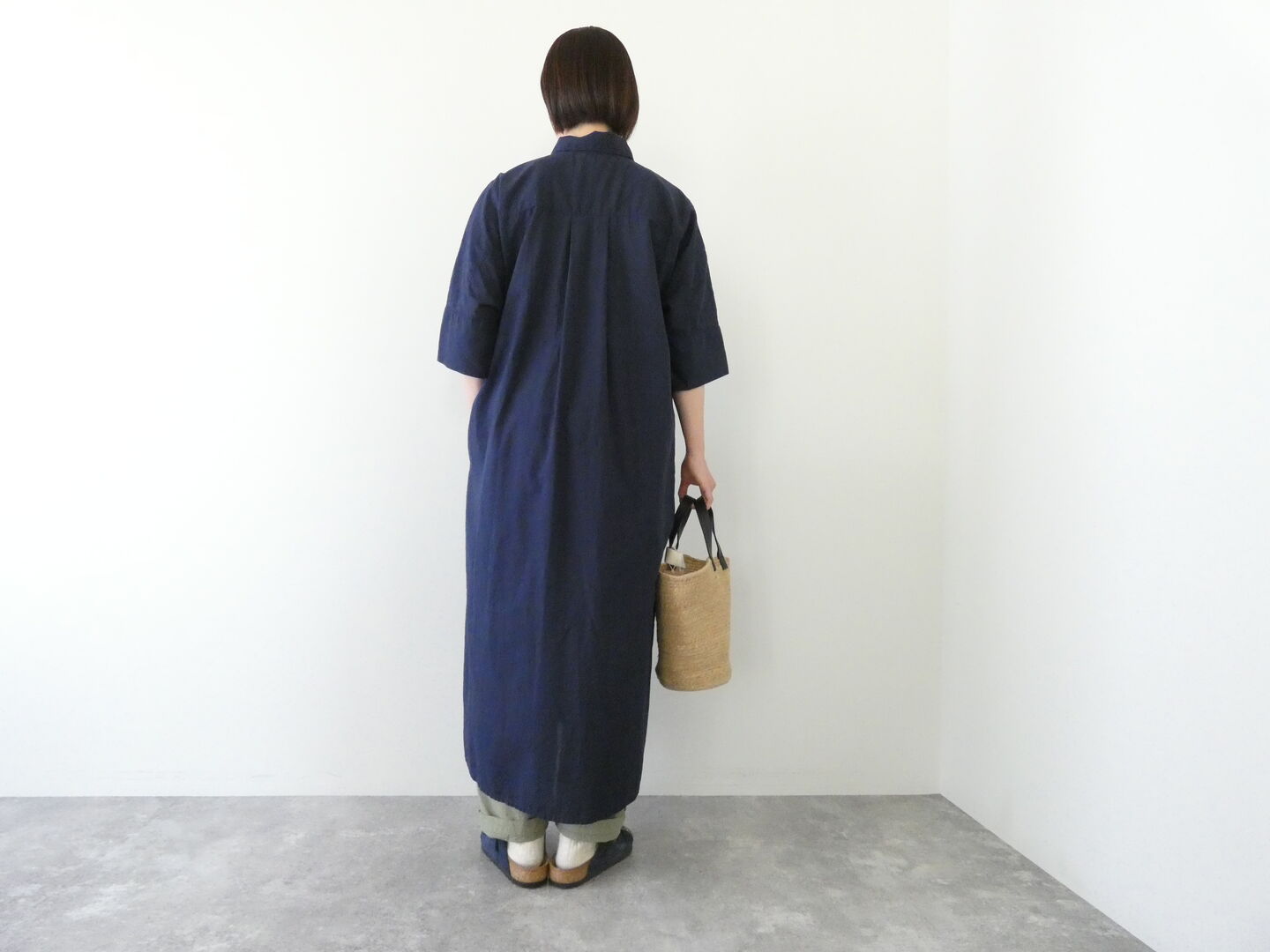 prit(プリット) 綿麻ポプリン5分袖プルオーバーシャツワンピースの商品画像11