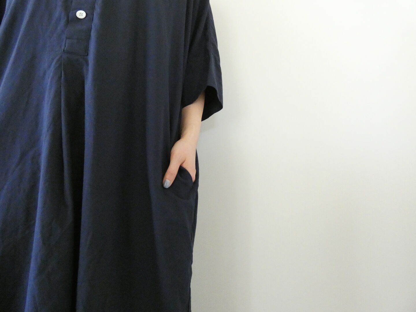 prit(プリット) 綿麻ポプリン5分袖プルオーバーシャツワンピースの商品画像7