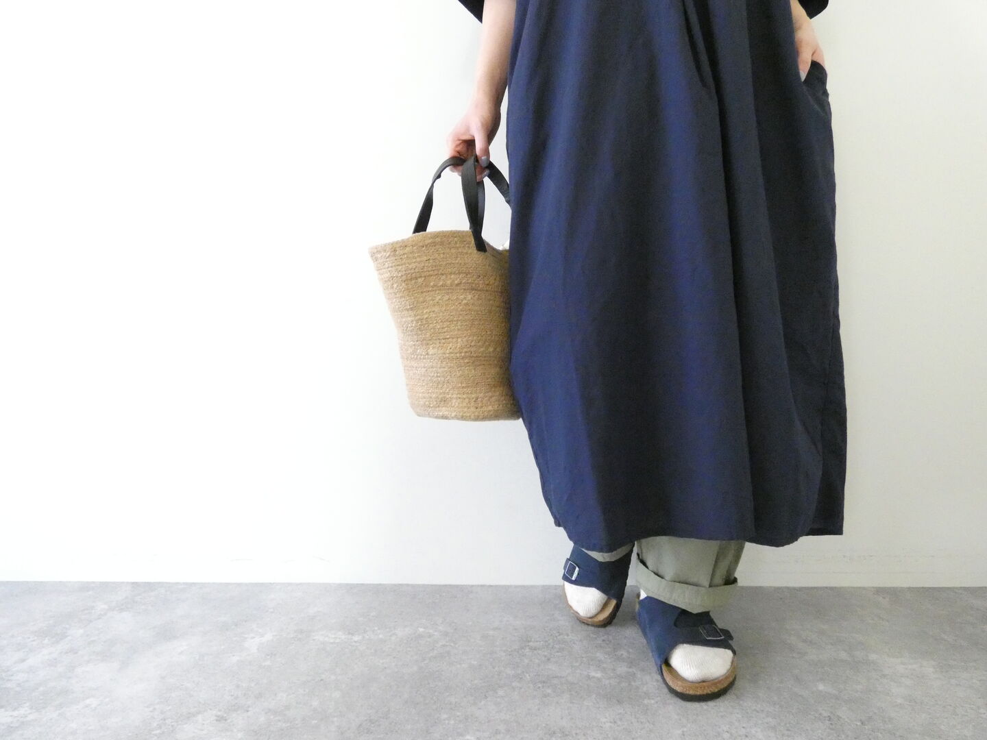 prit(プリット) 綿麻ポプリン5分袖プルオーバーシャツワンピースの商品画像8