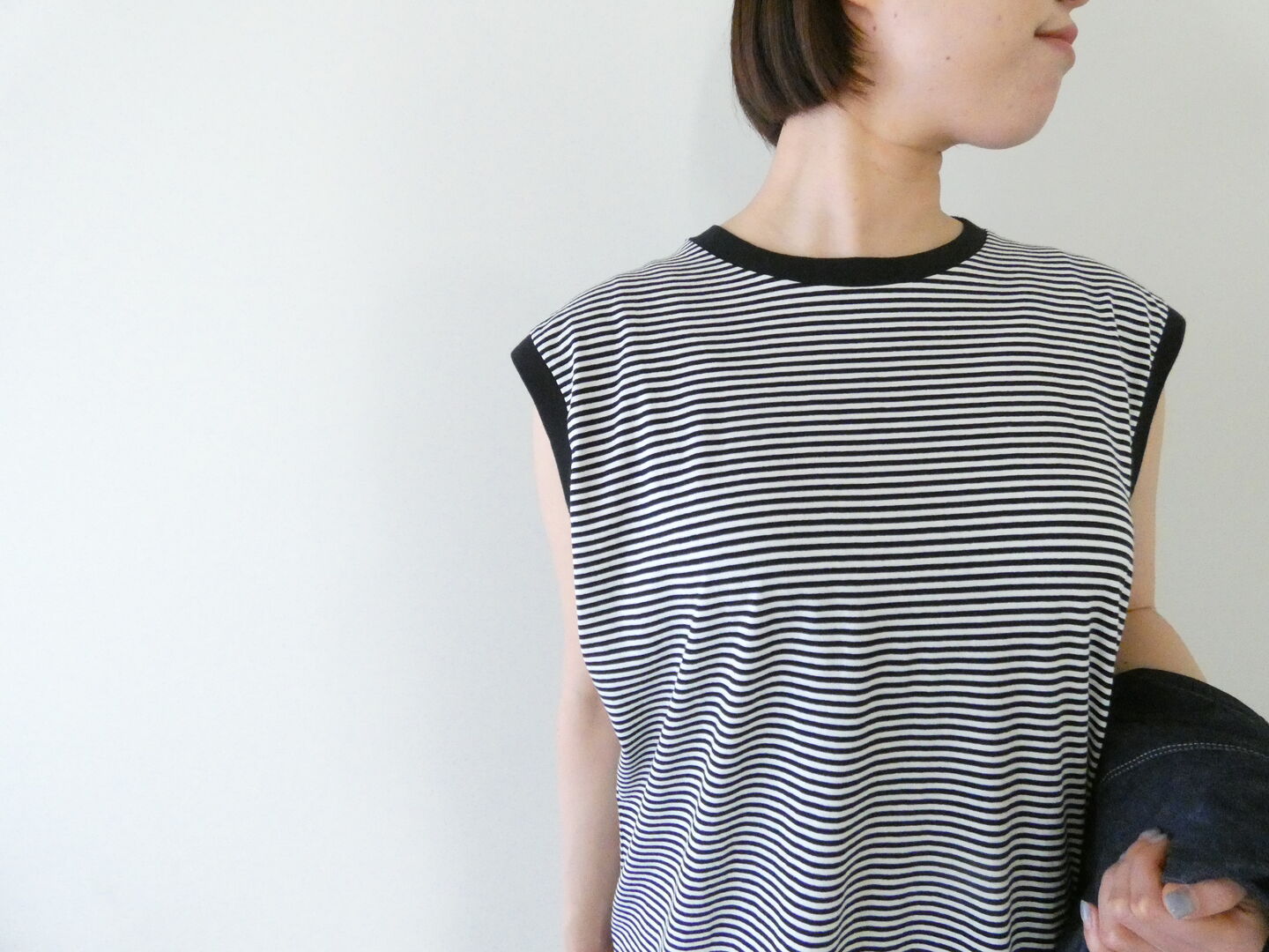 setten(セッテン) 天竺ベーシックボーダ-ノースリーブの商品画像1