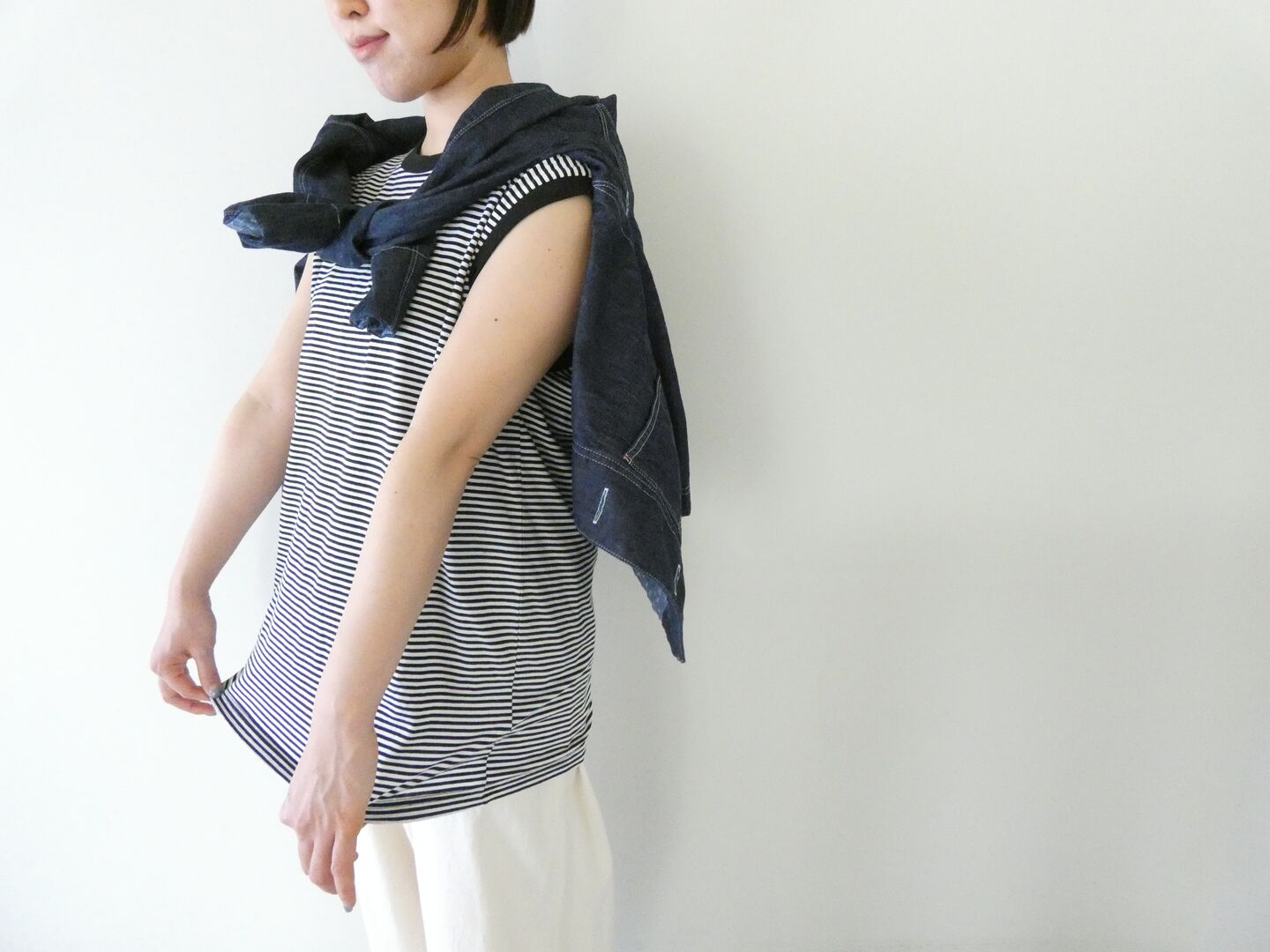 setten(セッテン) 天竺ベーシックボーダ-ノースリーブの商品画像5