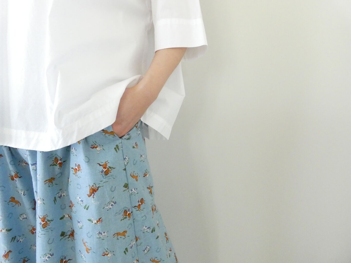 vb カウボーイプリントワイドパンツの商品画像4