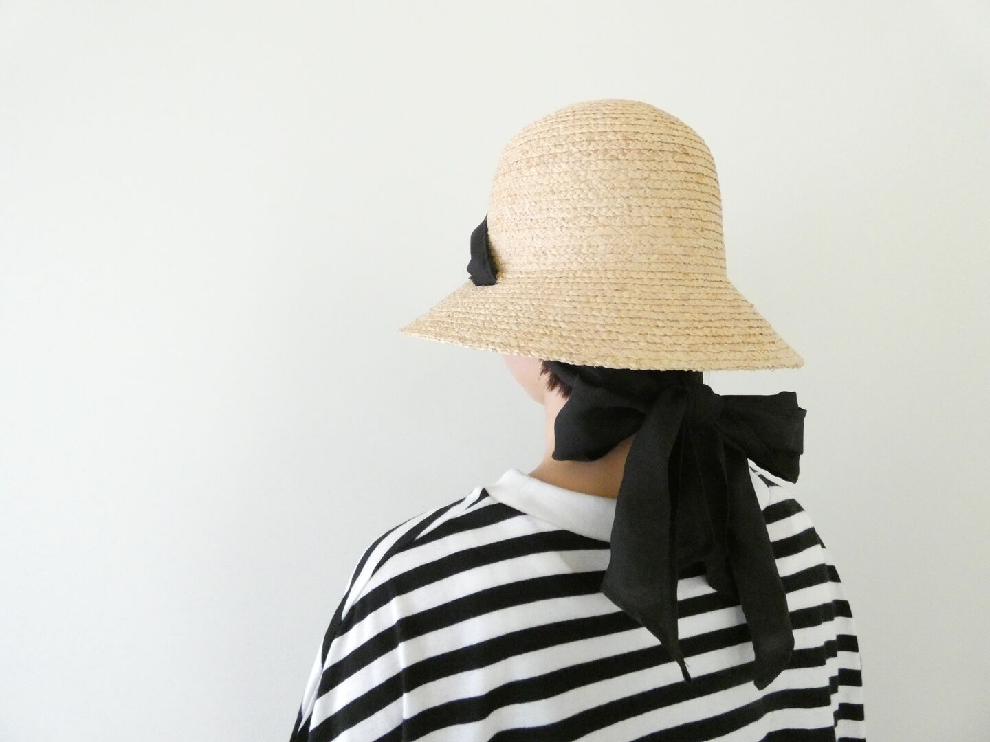 shs 被るだけでこなれた仕上がりに ラフィアのロングリボンハットの商品画像3
