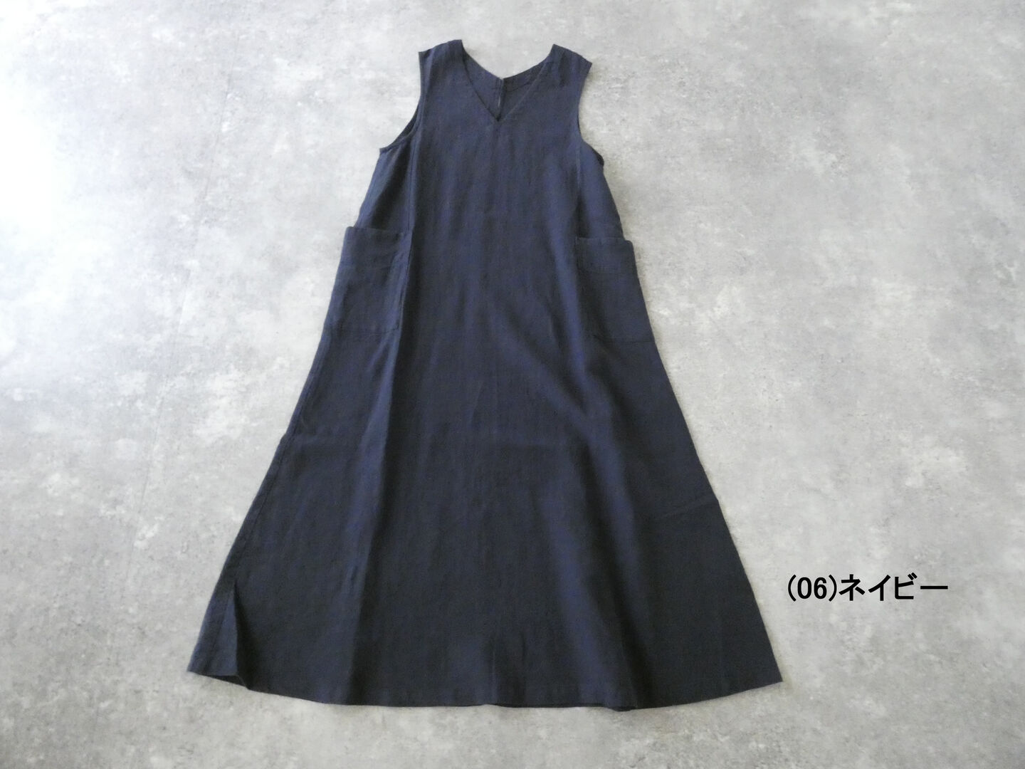 Hands of creation(ハンズオブクリエイション) リネン桐七炊きVネックフレアラインジャンバースカートの商品画像28