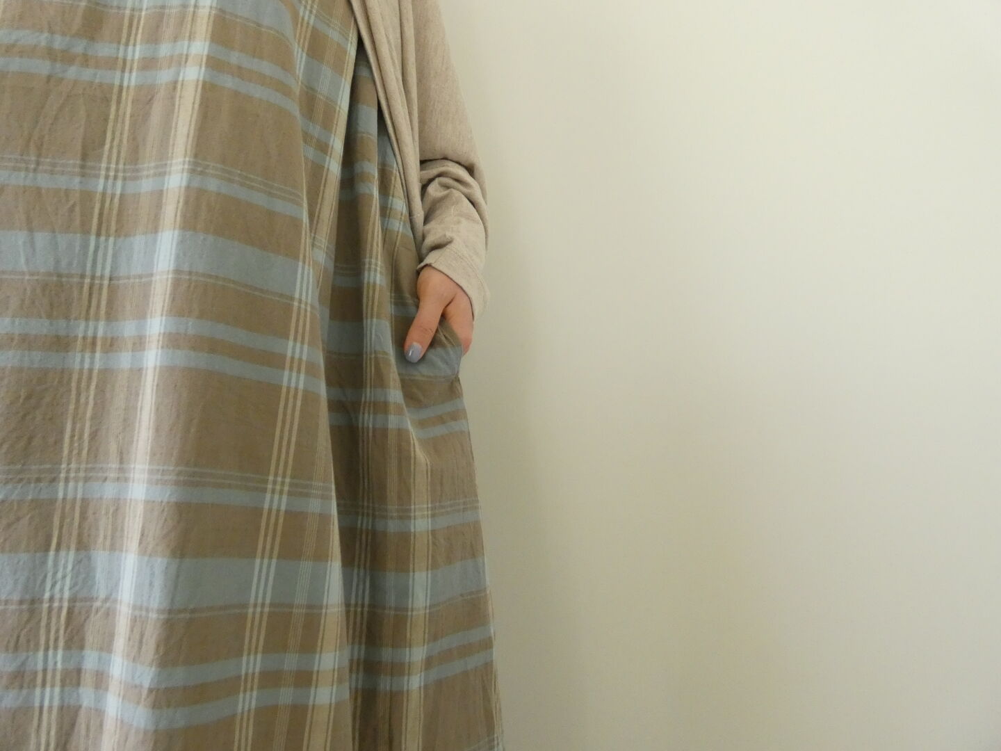 ichi(イチ) チェックノースリフレアワンピースの商品画像17