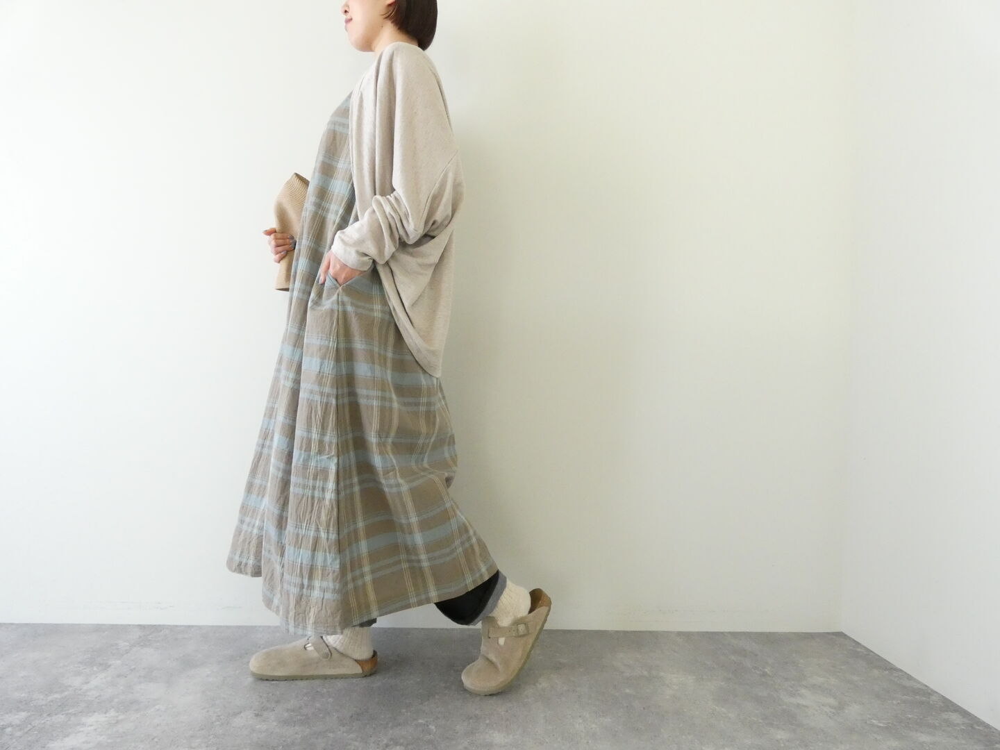 ichi(イチ) チェックノースリフレアワンピースの商品画像2