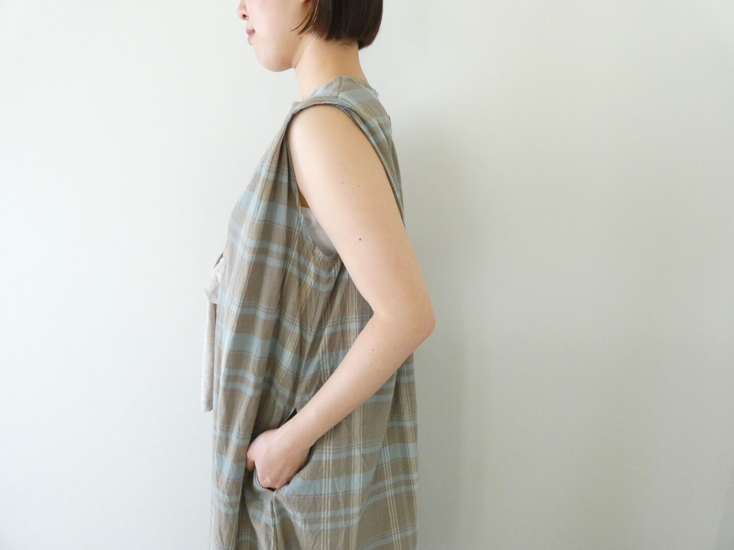 ichi(イチ) チェックノースリフレアワンピースの商品画像6