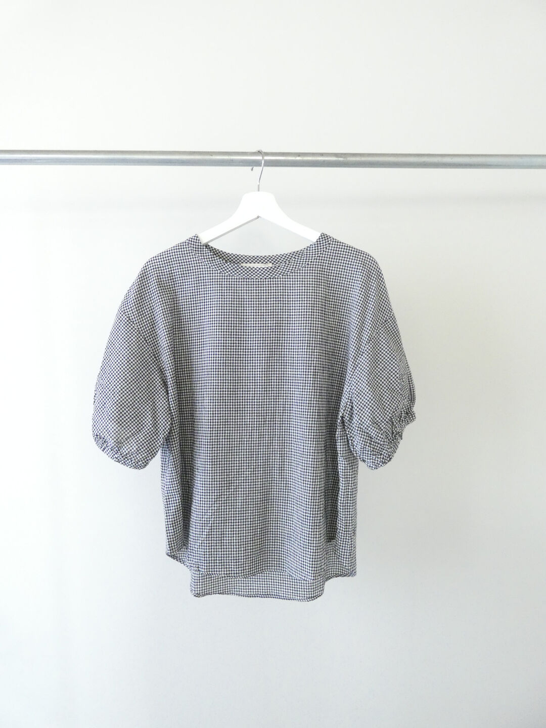 NARU オーガニックコットンチェックボリュームブラウスの商品画像11