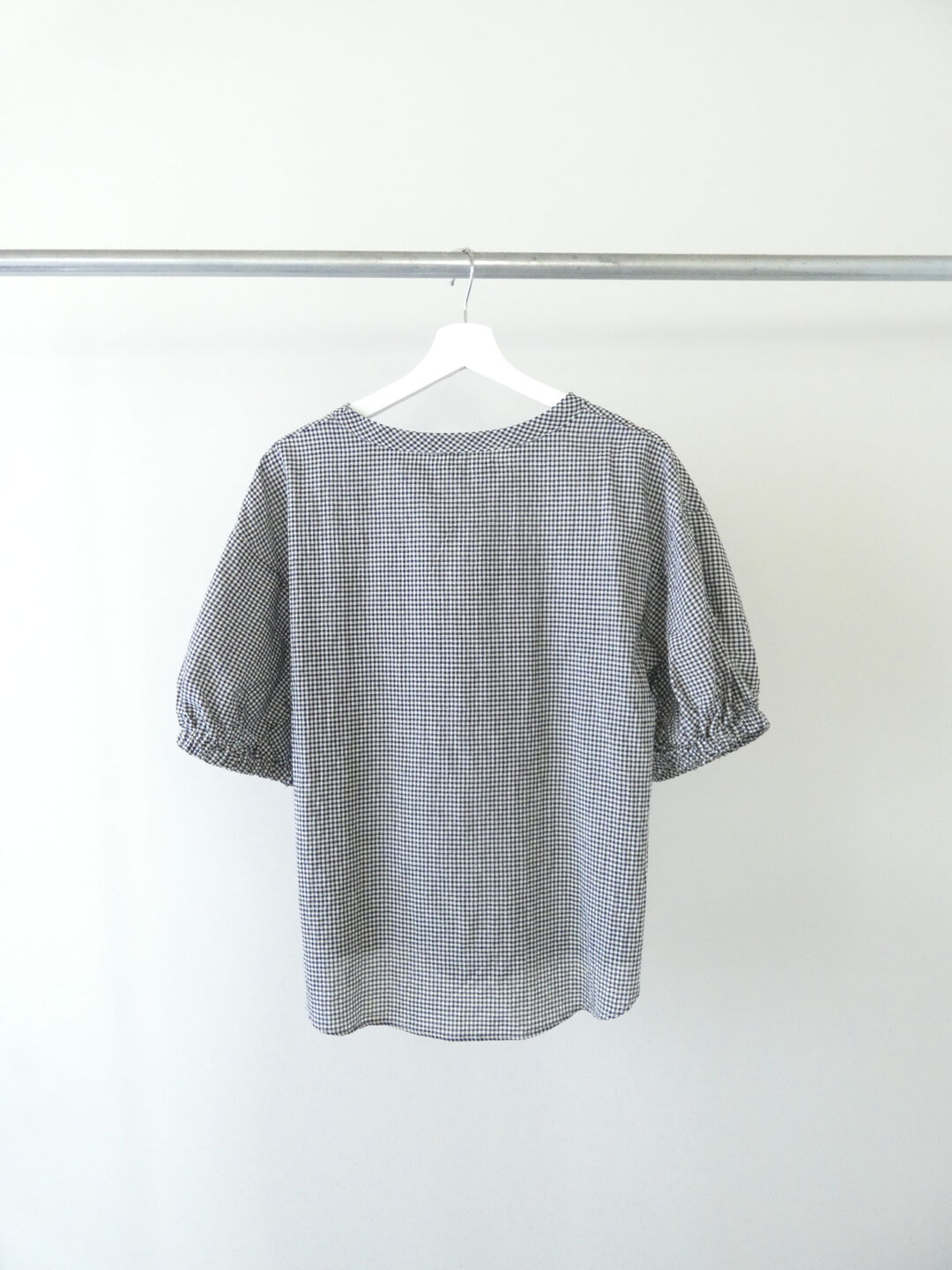 NARU オーガニックコットンチェックボリュームブラウスの商品画像13