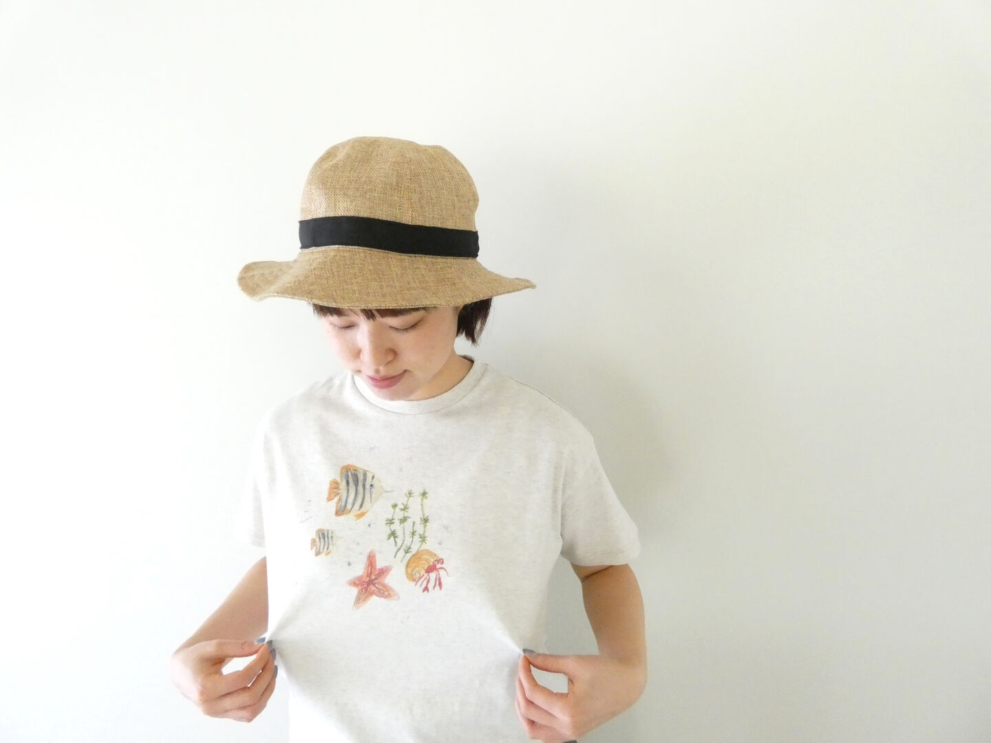 l’atelier du savon(アトリエドゥサボン) 海の生き物　クレヨンプリントTシャツの商品画像1