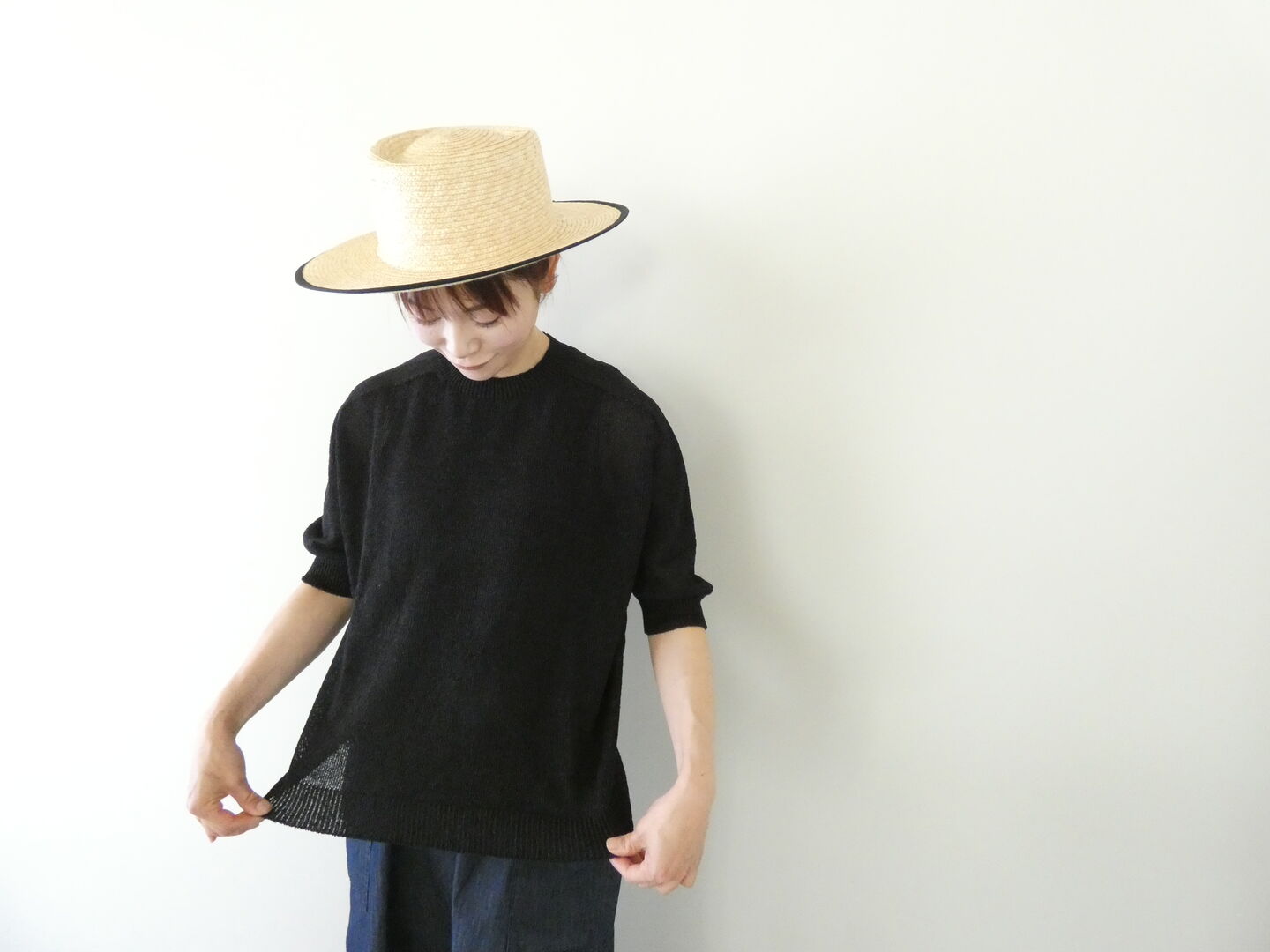 LinenYa(リネンヤ) 和紙混半袖ニットの商品画像8