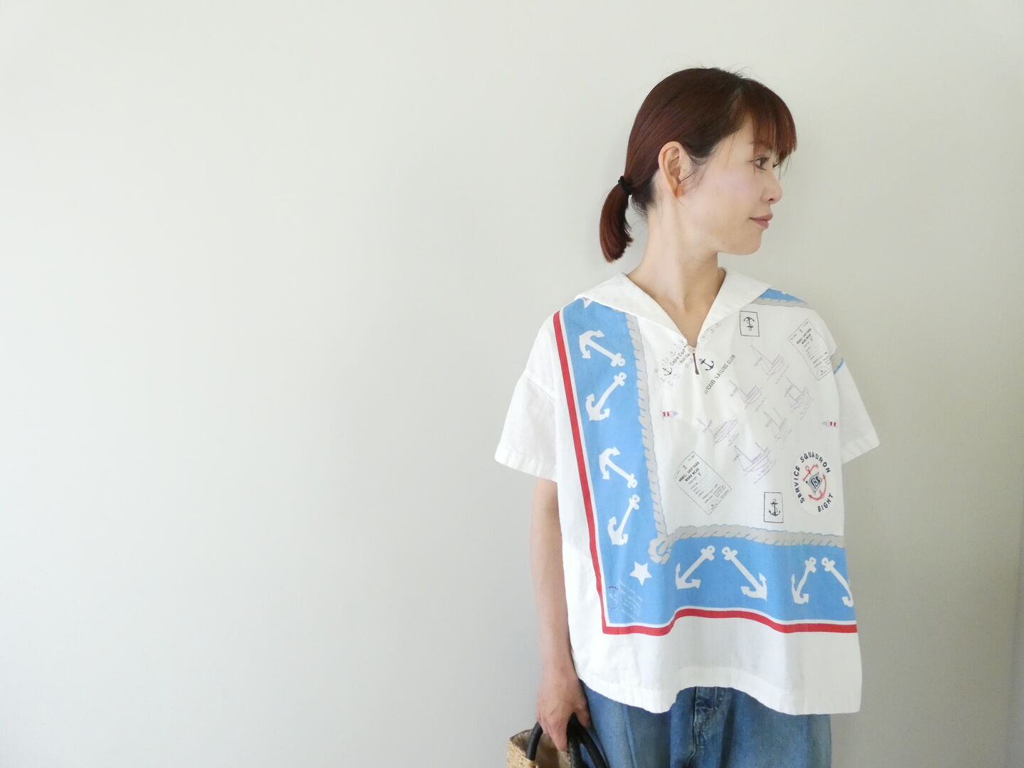 快晴堂(かいせいどう) Girl's カロハプリントCCBY柄 セーラーズシャツの商品画像1