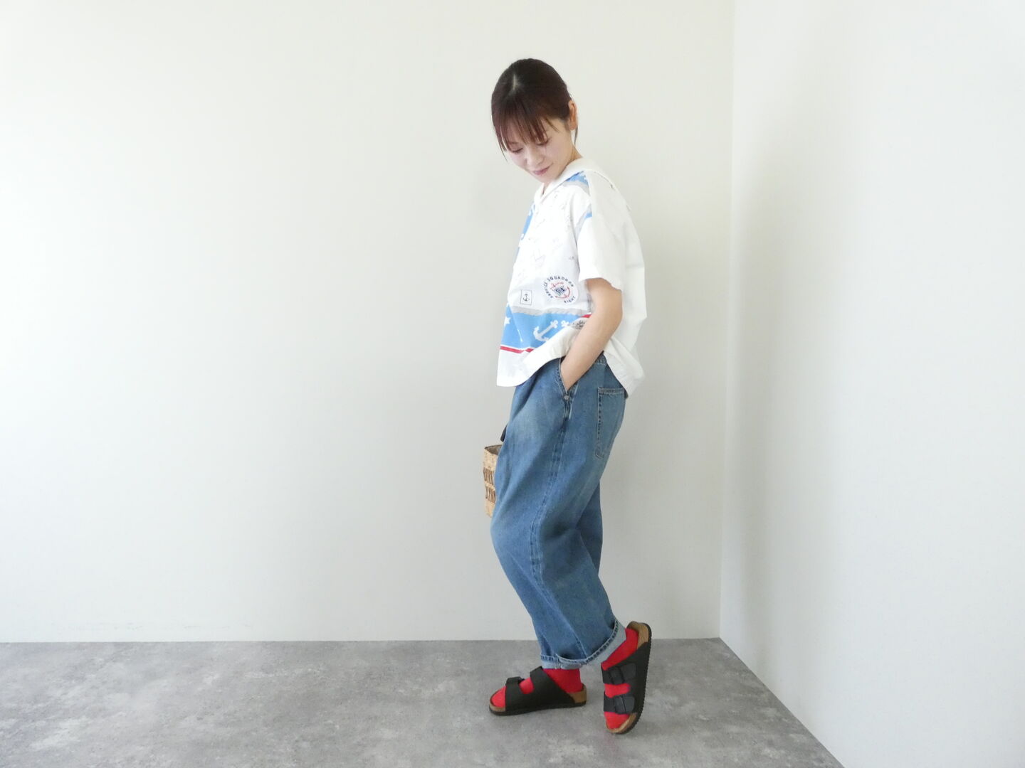 快晴堂(かいせいどう) Girl's カロハプリントCCBY柄 セーラーズシャツの商品画像10