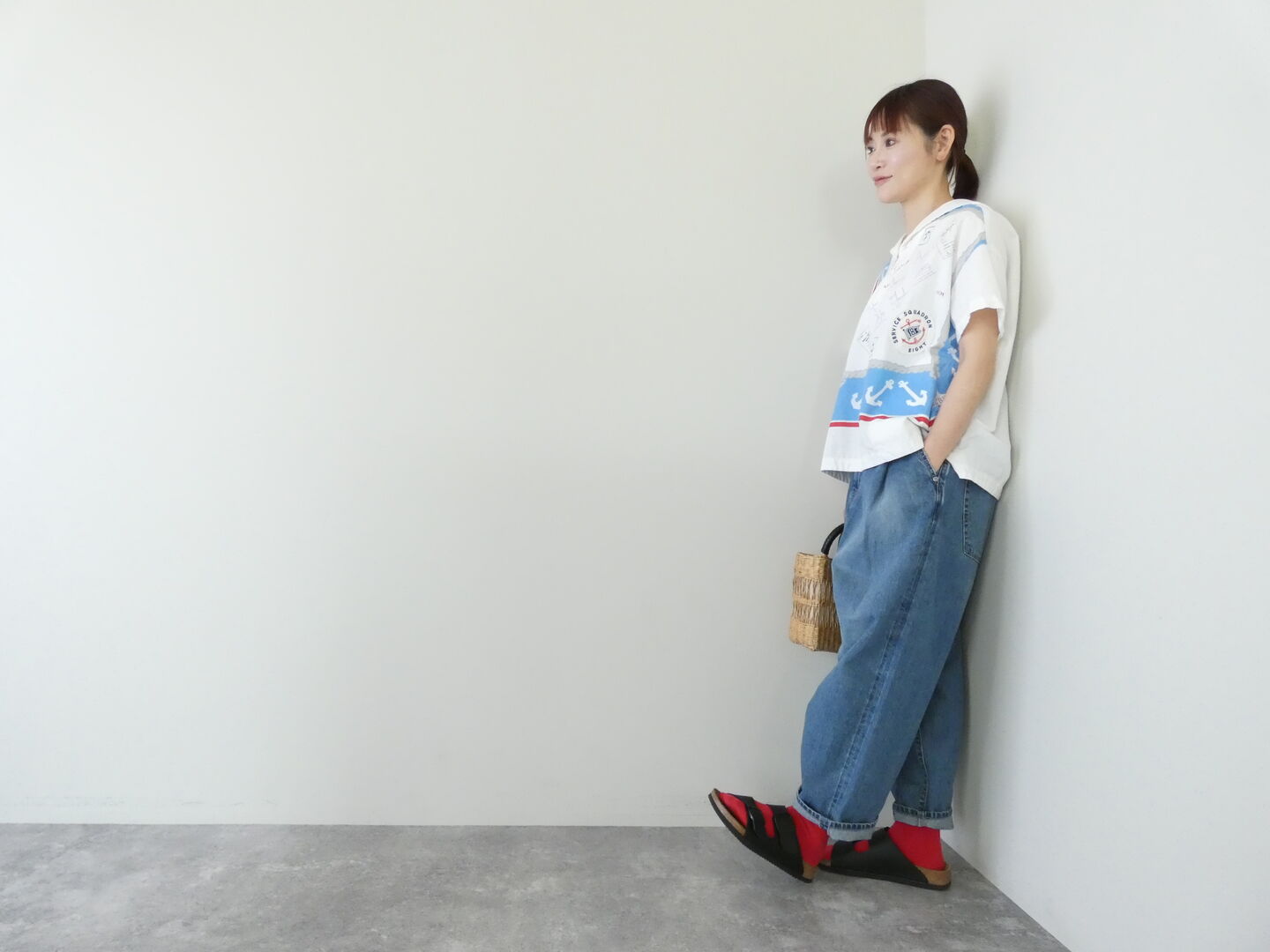 快晴堂(かいせいどう) Girl's カロハプリントCCBY柄 セーラーズシャツの商品画像2