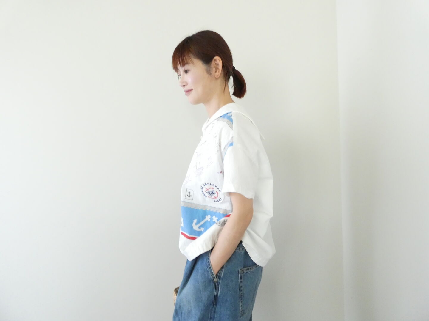 快晴堂(かいせいどう) Girl's カロハプリントCCBY柄 セーラーズシャツの商品画像4