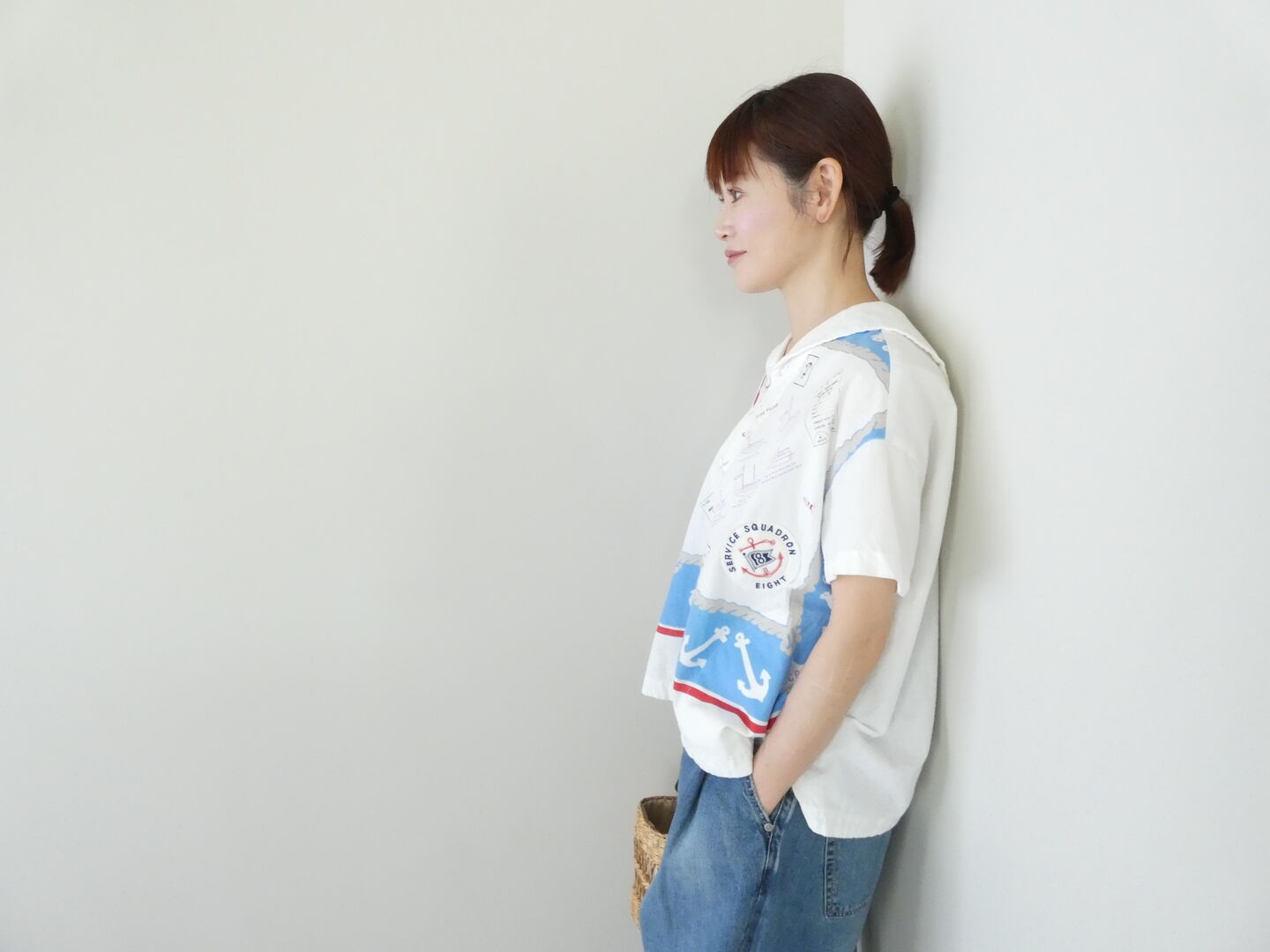 快晴堂(かいせいどう) Girl's カロハプリントCCBY柄 セーラーズシャツの商品画像8