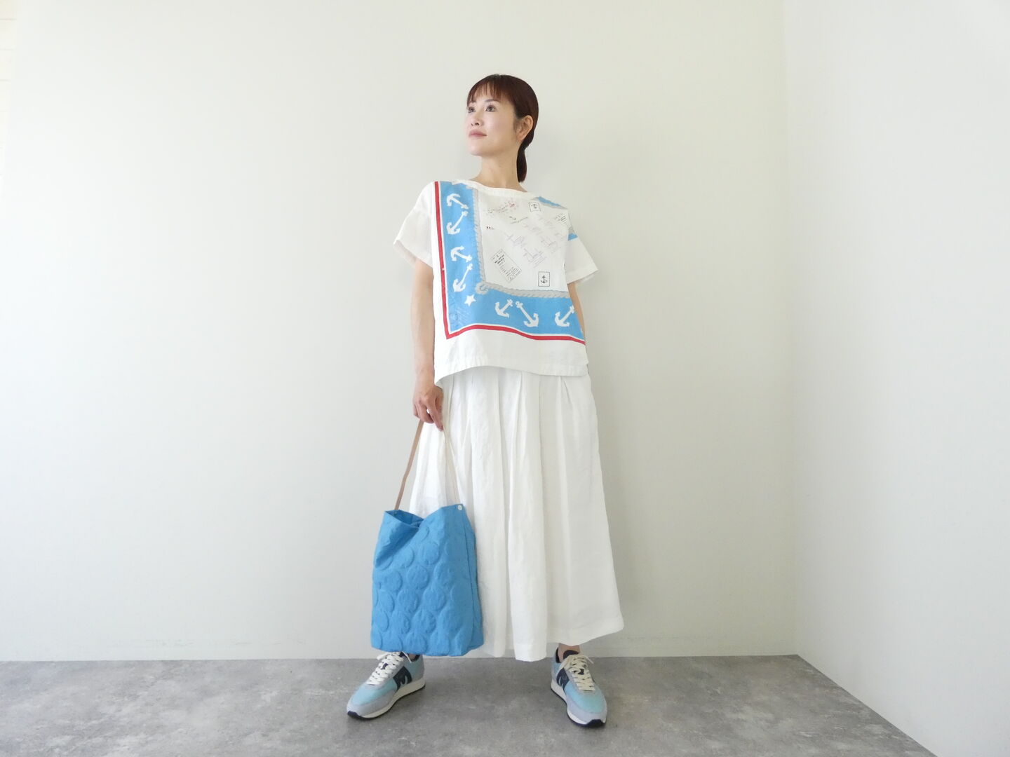 快晴堂(かいせいどう) Girl's カロハプリントCCBY柄 Wide Tシャツの商品画像1