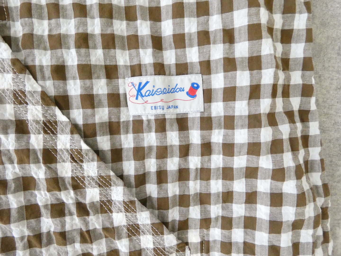 快晴堂(かいせいどう) ゆらぎギンガムチェック Wideストン5分袖ワンピースの商品画像21