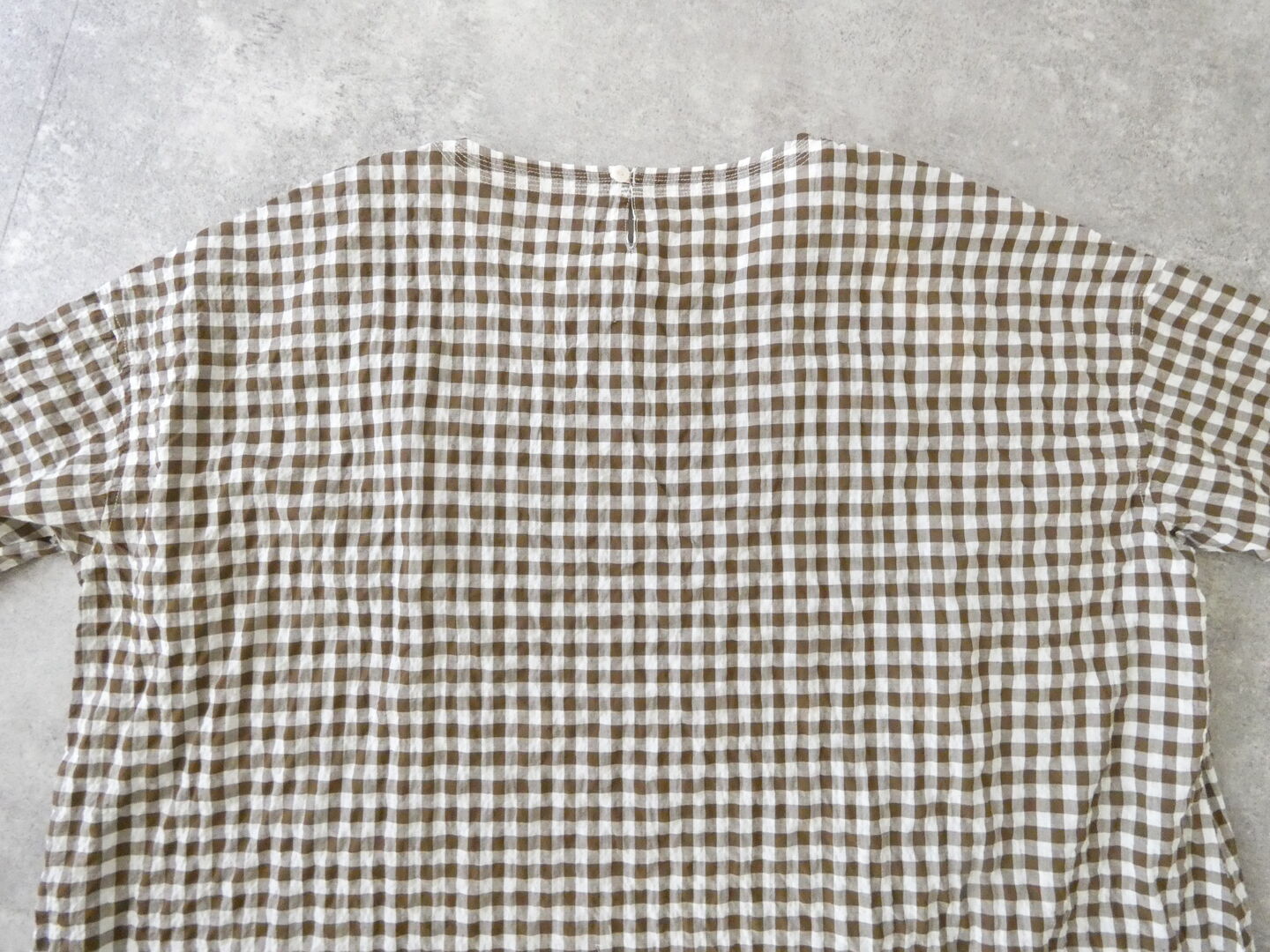 快晴堂(かいせいどう) ゆらぎギンガムチェック Wideストン5分袖ワンピースの商品画像23