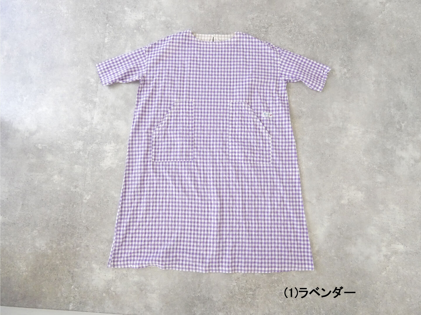 快晴堂(かいせいどう) ゆらぎギンガムチェック Wideストン5分袖ワンピースの商品画像28