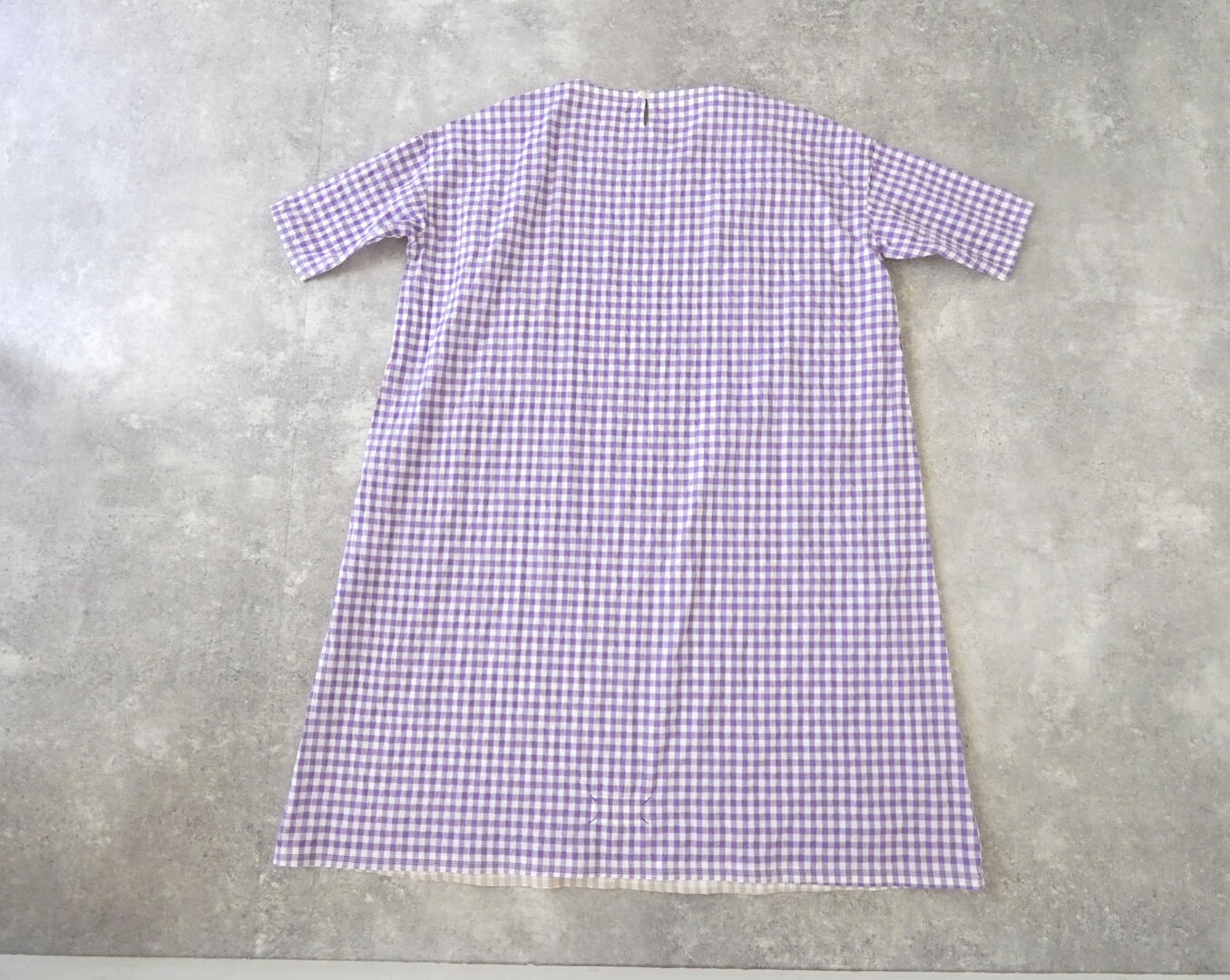 快晴堂(かいせいどう) ゆらぎギンガムチェック Wideストン5分袖ワンピースの商品画像29