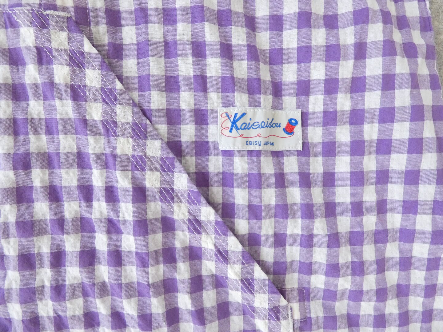 快晴堂(かいせいどう) ゆらぎギンガムチェック Wideストン5分袖ワンピースの商品画像32