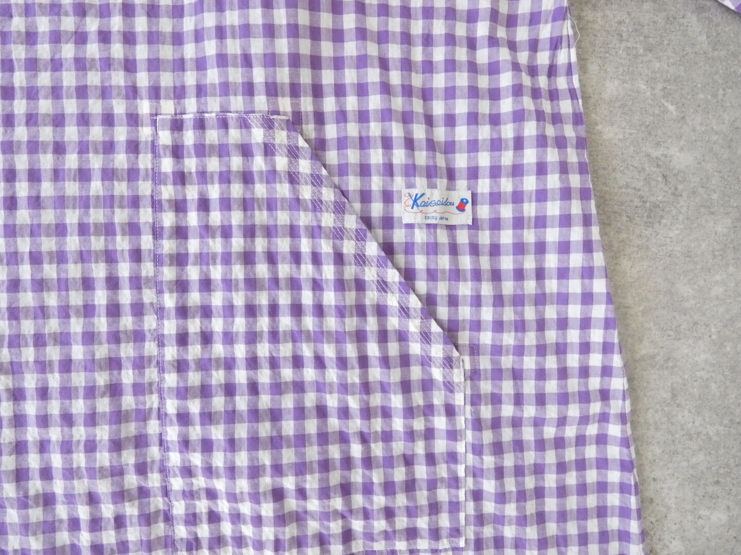 快晴堂(かいせいどう) ゆらぎギンガムチェック Wideストン5分袖ワンピースの商品画像33