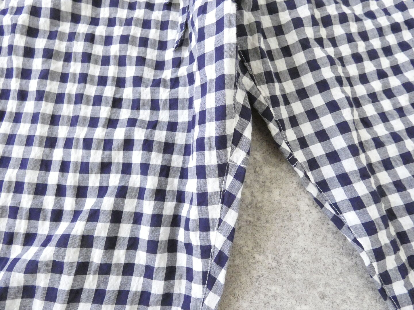 快晴堂(かいせいどう) ゆらぎギンガムチェック 4ポケットイージーパンツの商品画像22