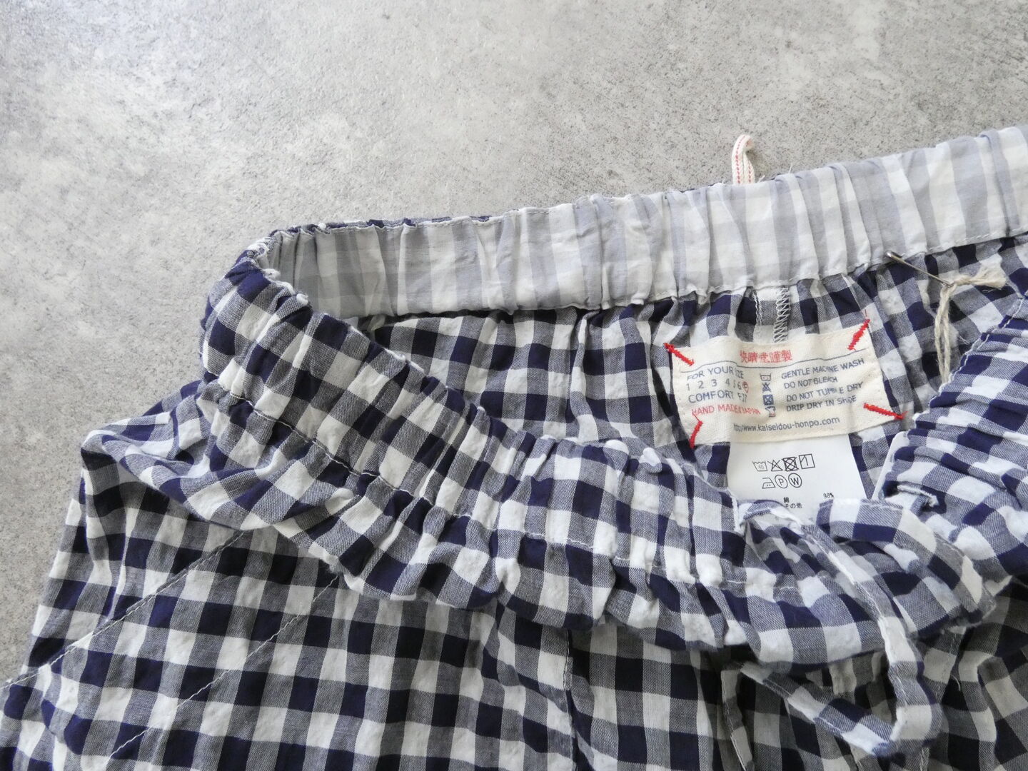 快晴堂(かいせいどう) ゆらぎギンガムチェック 4ポケットイージーパンツの商品画像23