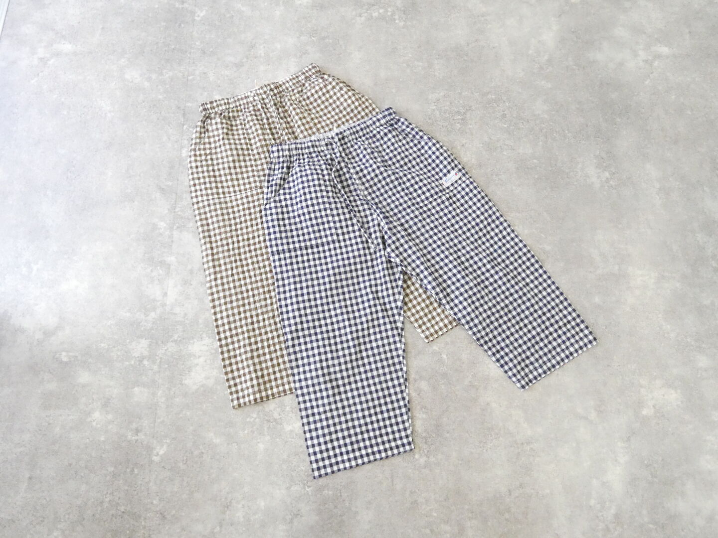 快晴堂(かいせいどう) ゆらぎギンガムチェック 4ポケットイージーパンツの商品画像3