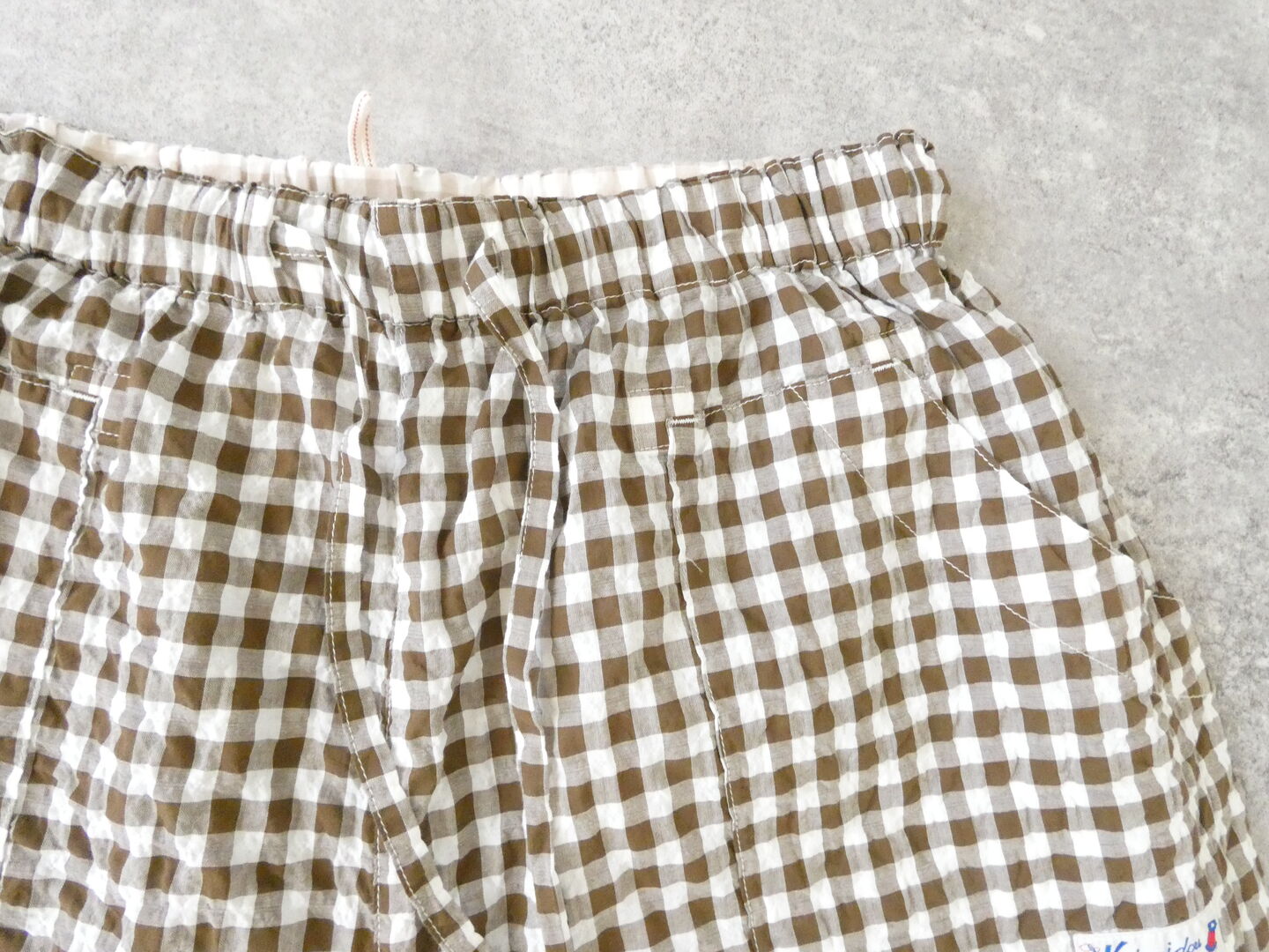 快晴堂(かいせいどう) ゆらぎギンガムチェック 4ポケットイージーパンツの商品画像30