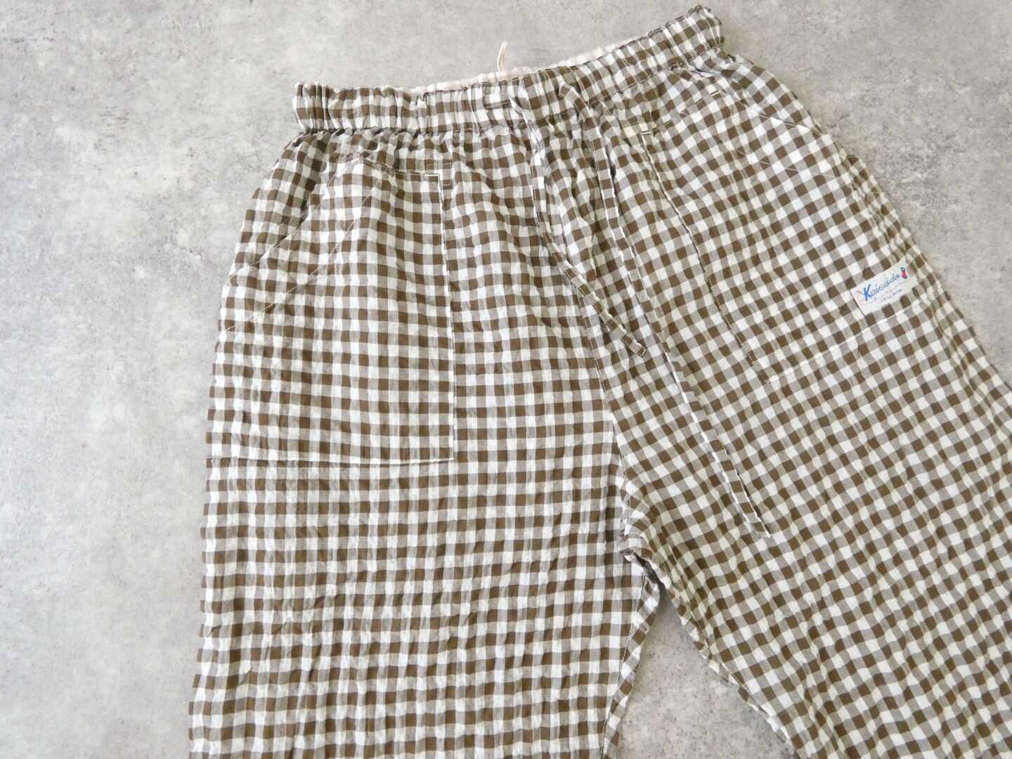 快晴堂(かいせいどう) ゆらぎギンガムチェック 4ポケットイージーパンツの商品画像33