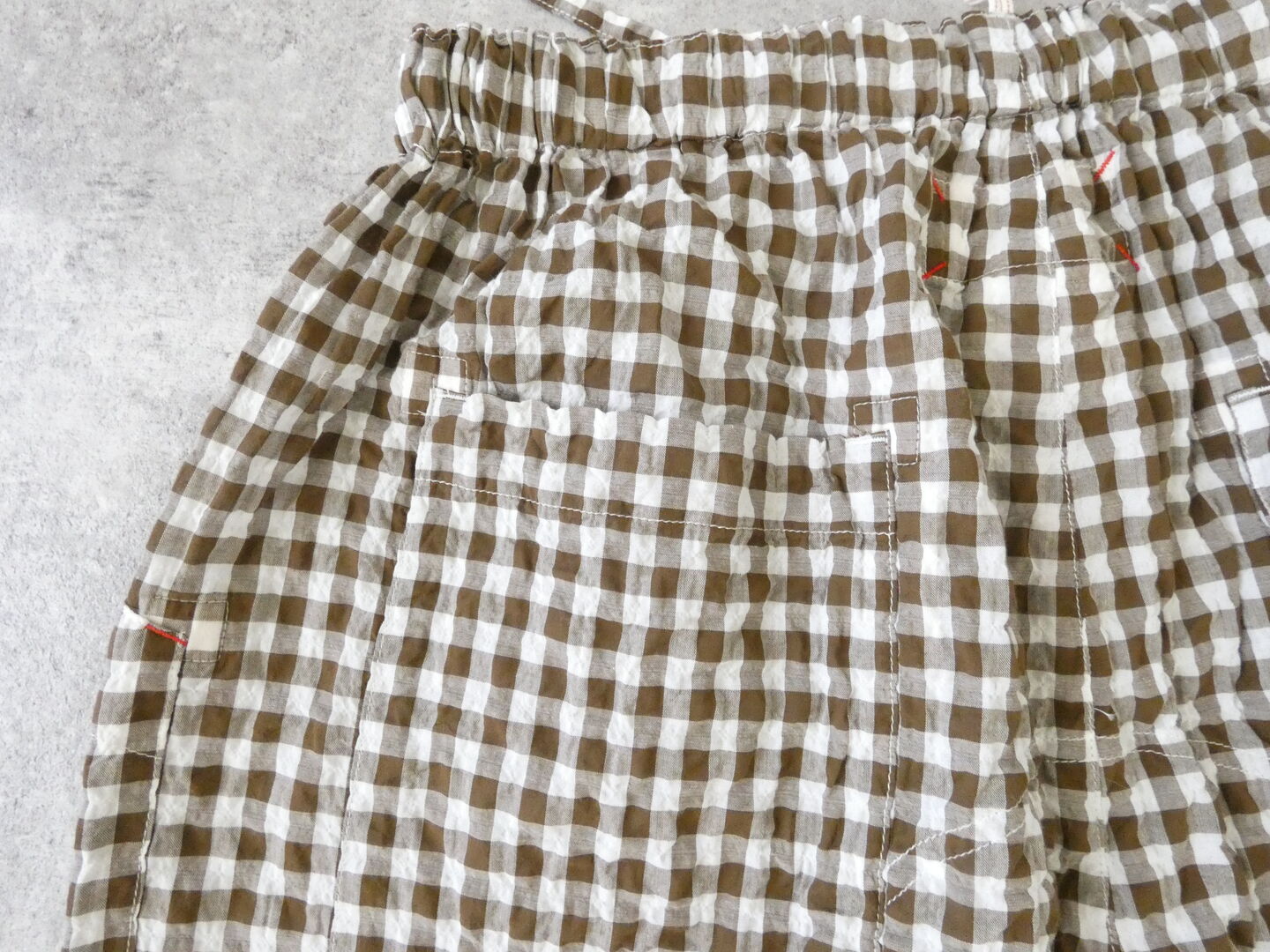 快晴堂(かいせいどう) ゆらぎギンガムチェック 4ポケットイージーパンツの商品画像36