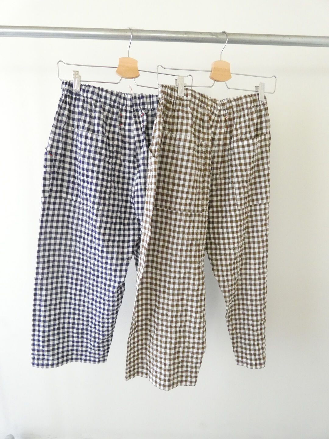 快晴堂(かいせいどう) ゆらぎギンガムチェック 4ポケットイージーパンツの商品画像9