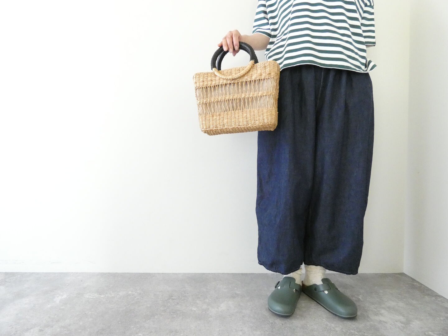 快晴堂(かいせいどう) Girl's マルチシーズン/6オンスデニム ふわふわタックパンツの商品画像1