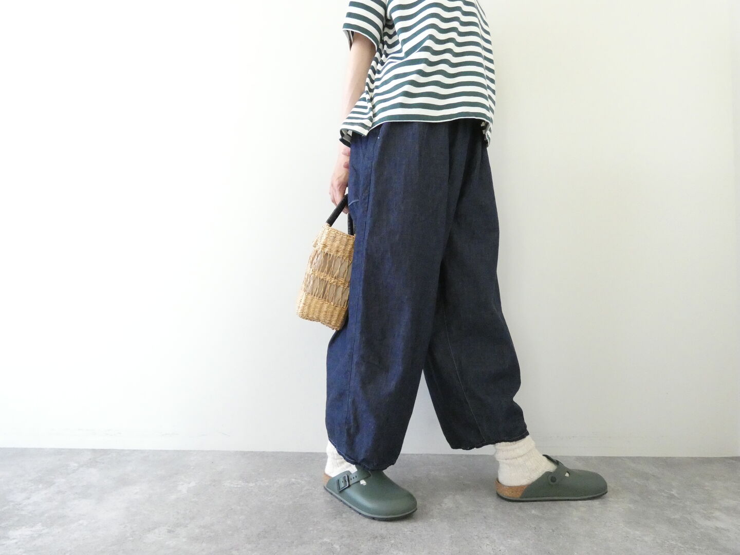 快晴堂(かいせいどう) Girl's マルチシーズン/6オンスデニム ふわふわタックパンツの商品画像2