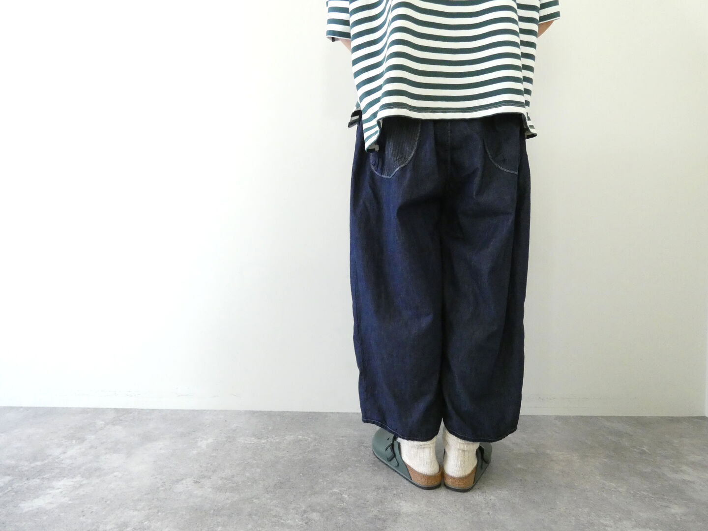 快晴堂(かいせいどう) Girl's マルチシーズン/6オンスデニム ふわふわタックパンツの商品画像5