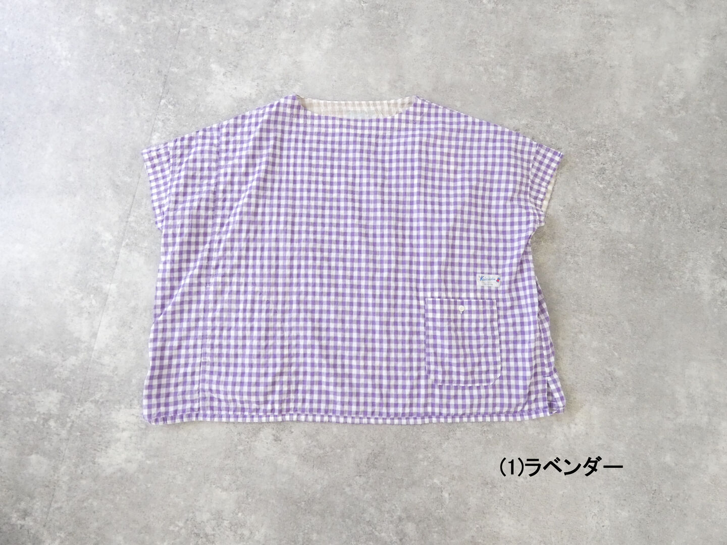 快晴堂(かいせいどう) ゆらぎギンガムチェック Wide-Tシャツの商品画像11